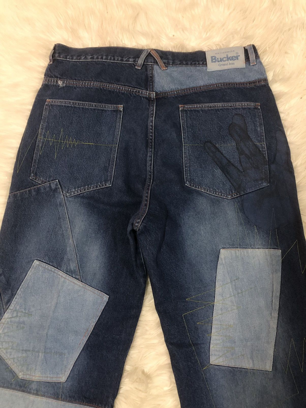Japanese Brand × Other × Seditionaries patchwork denim symbolic rock logo graphic by Bucker 🤟🏼 Size US 40 / EU 56 - 9 Thumbnail