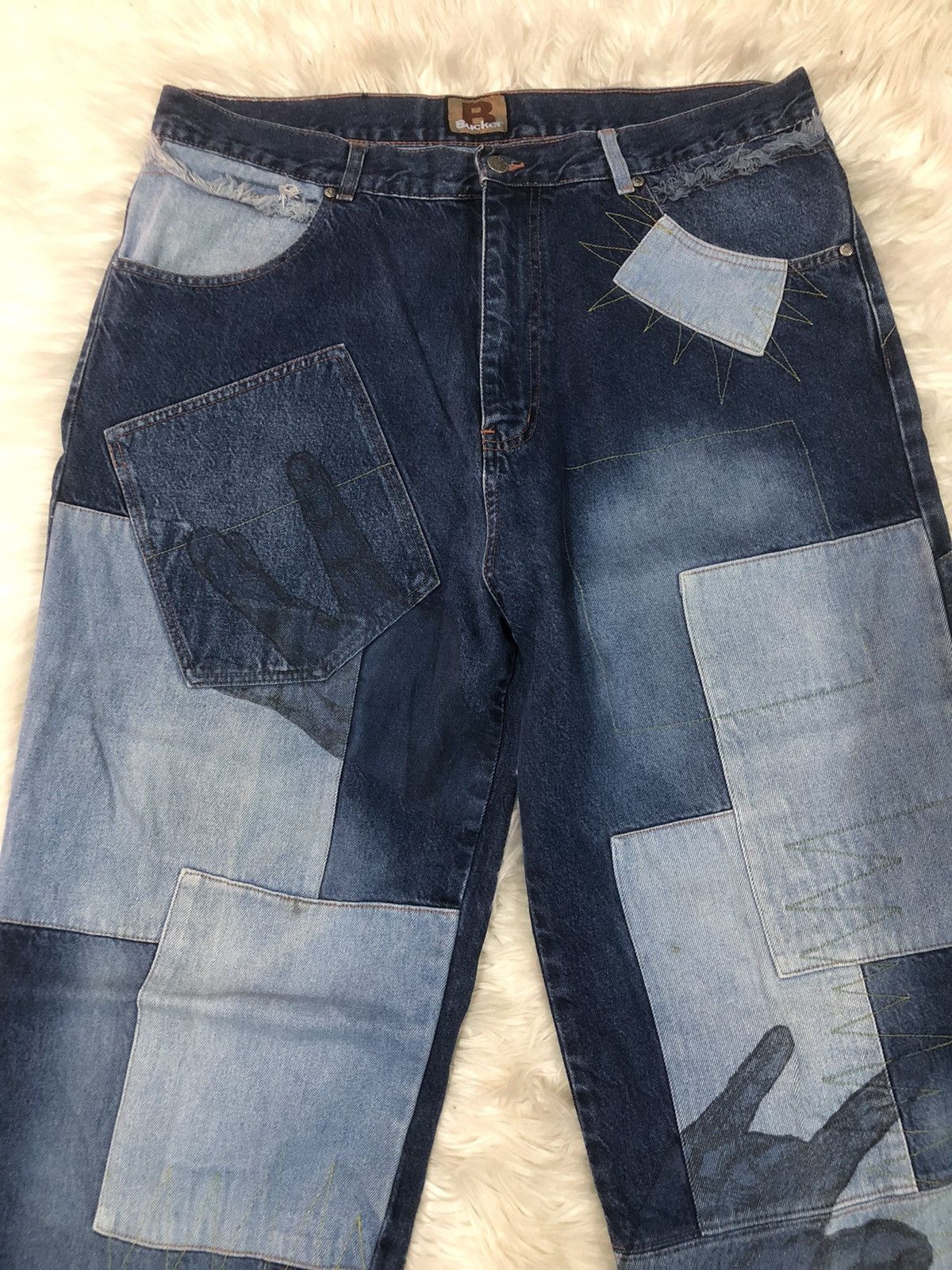 Japanese Brand × Other × Seditionaries patchwork denim symbolic rock logo graphic by Bucker 🤟🏼 Size US 40 / EU 56 - 5 Thumbnail