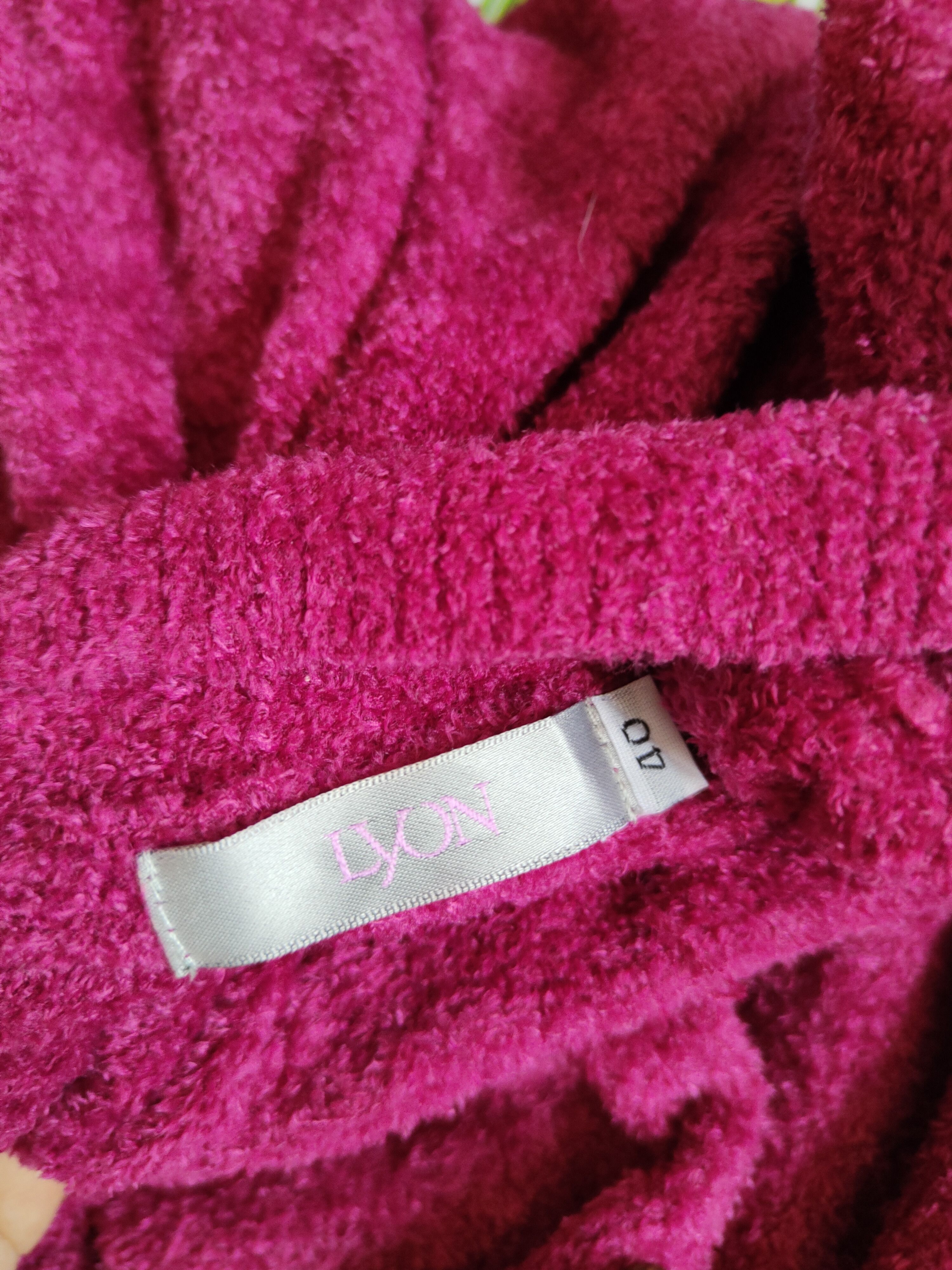 Homespun Knitwear × Japanese Brand Lyon Magenta Fur Mohair shaggy Sweatshirts #S809 Size S / US 4 / IT 40 - 12 Thumbnail