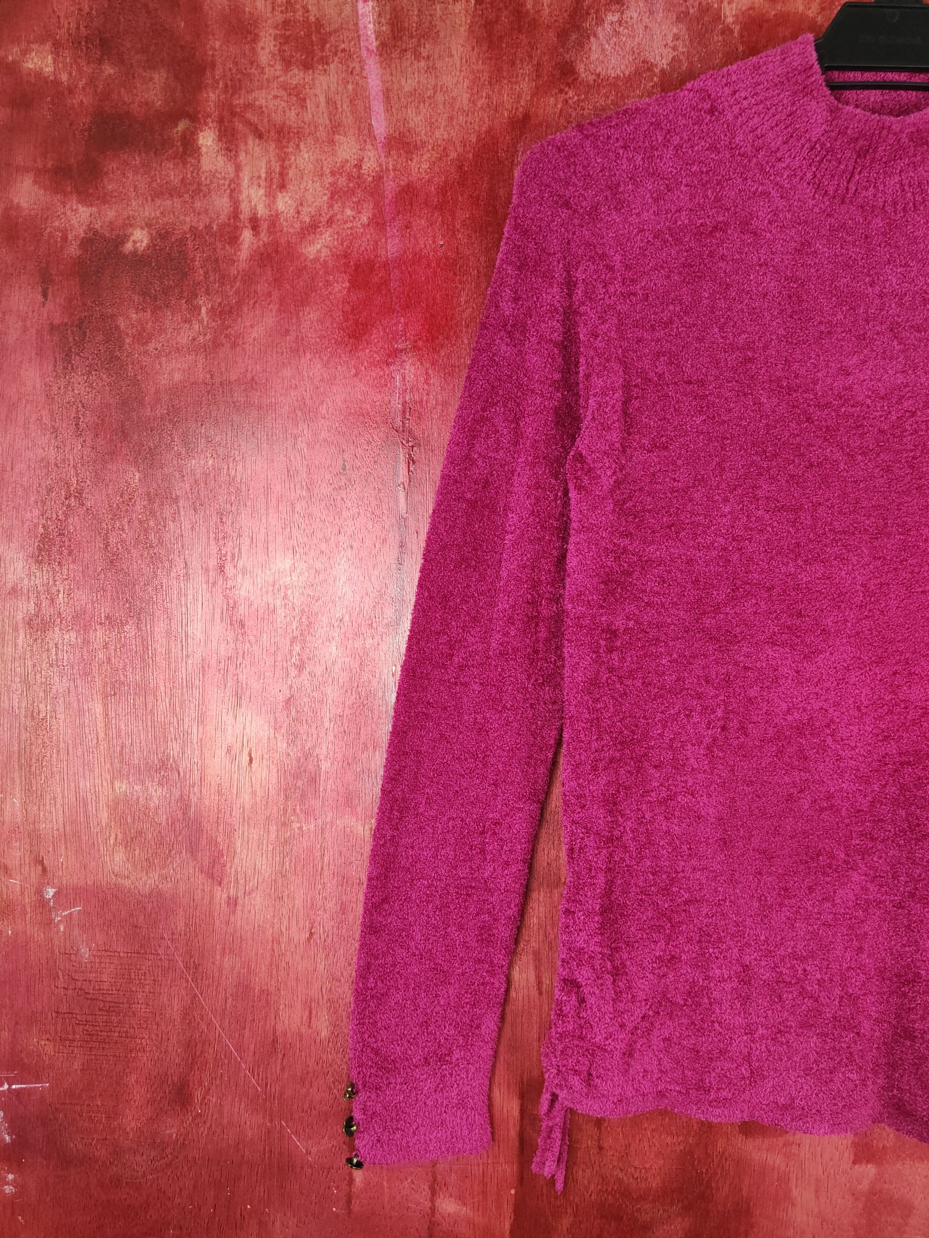 Homespun Knitwear × Japanese Brand Lyon Magenta Fur Mohair shaggy Sweatshirts #S809 Size S / US 4 / IT 40 - 3 Thumbnail