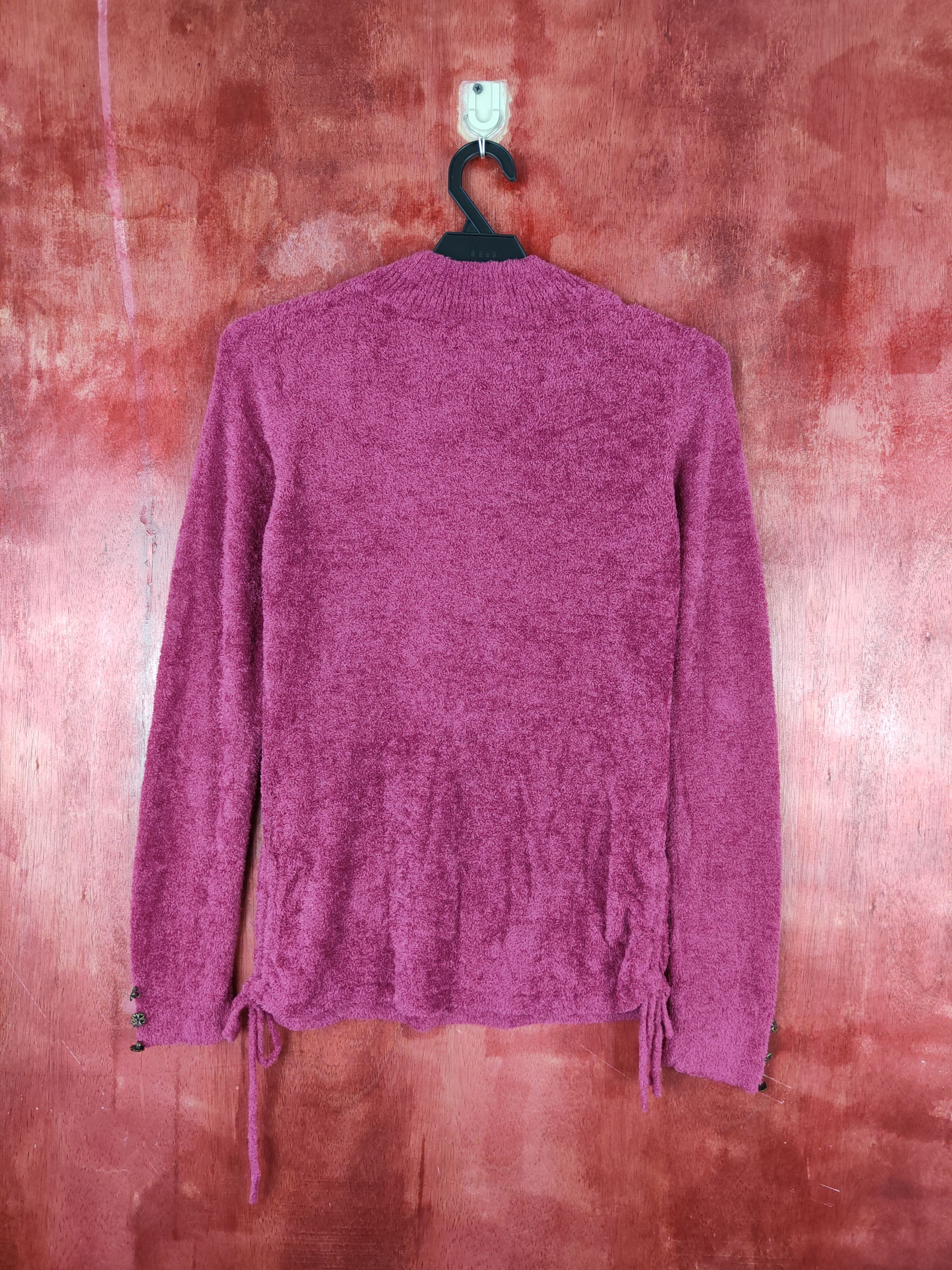 Homespun Knitwear × Japanese Brand Lyon Magenta Fur Mohair shaggy Sweatshirts #S809 Size S / US 4 / IT 40 - 7 Thumbnail