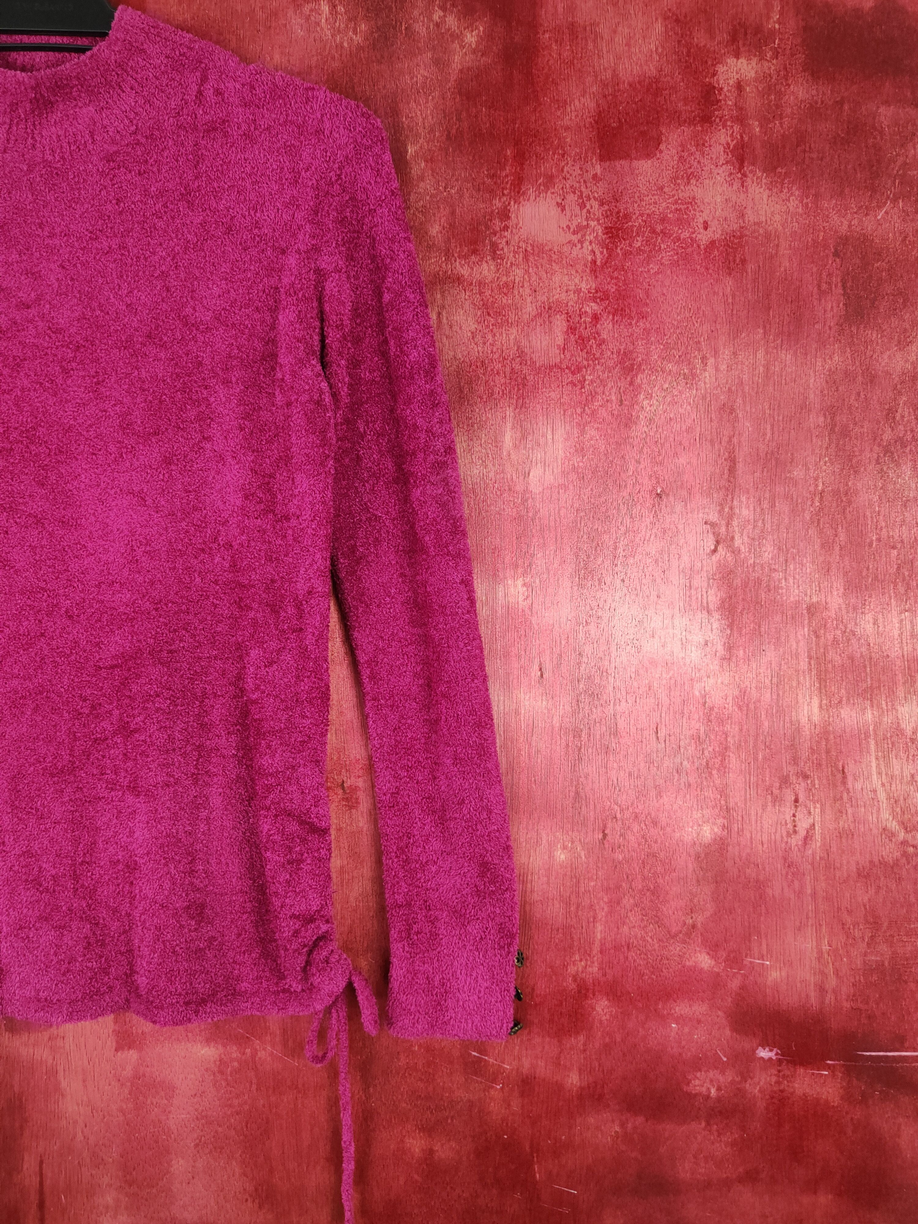 Homespun Knitwear × Japanese Brand Lyon Magenta Fur Mohair shaggy Sweatshirts #S809 Size S / US 4 / IT 40 - 5 Thumbnail