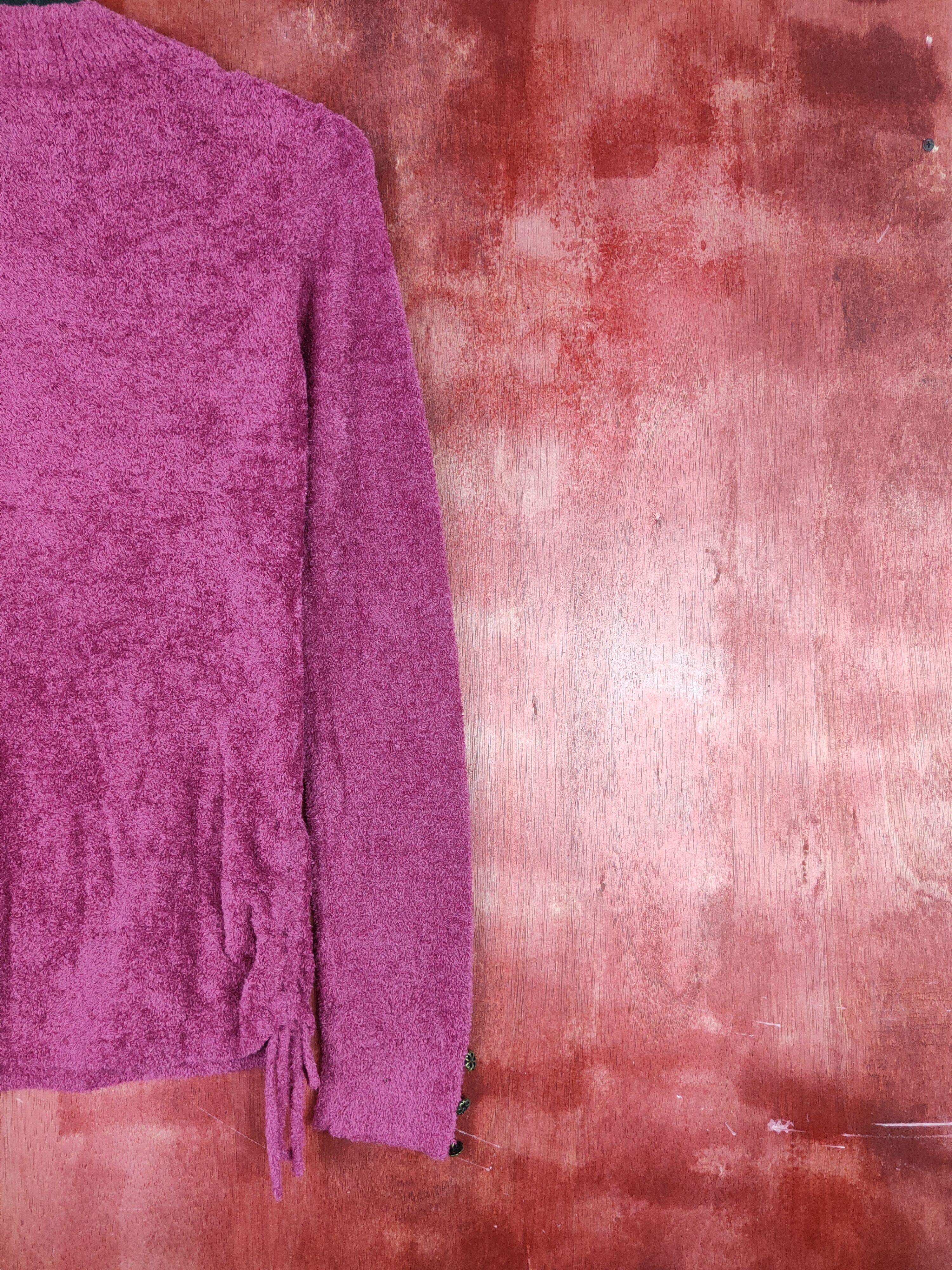 Homespun Knitwear × Japanese Brand Lyon Magenta Fur Mohair shaggy Sweatshirts #S809 Size S / US 4 / IT 40 - 9 Thumbnail