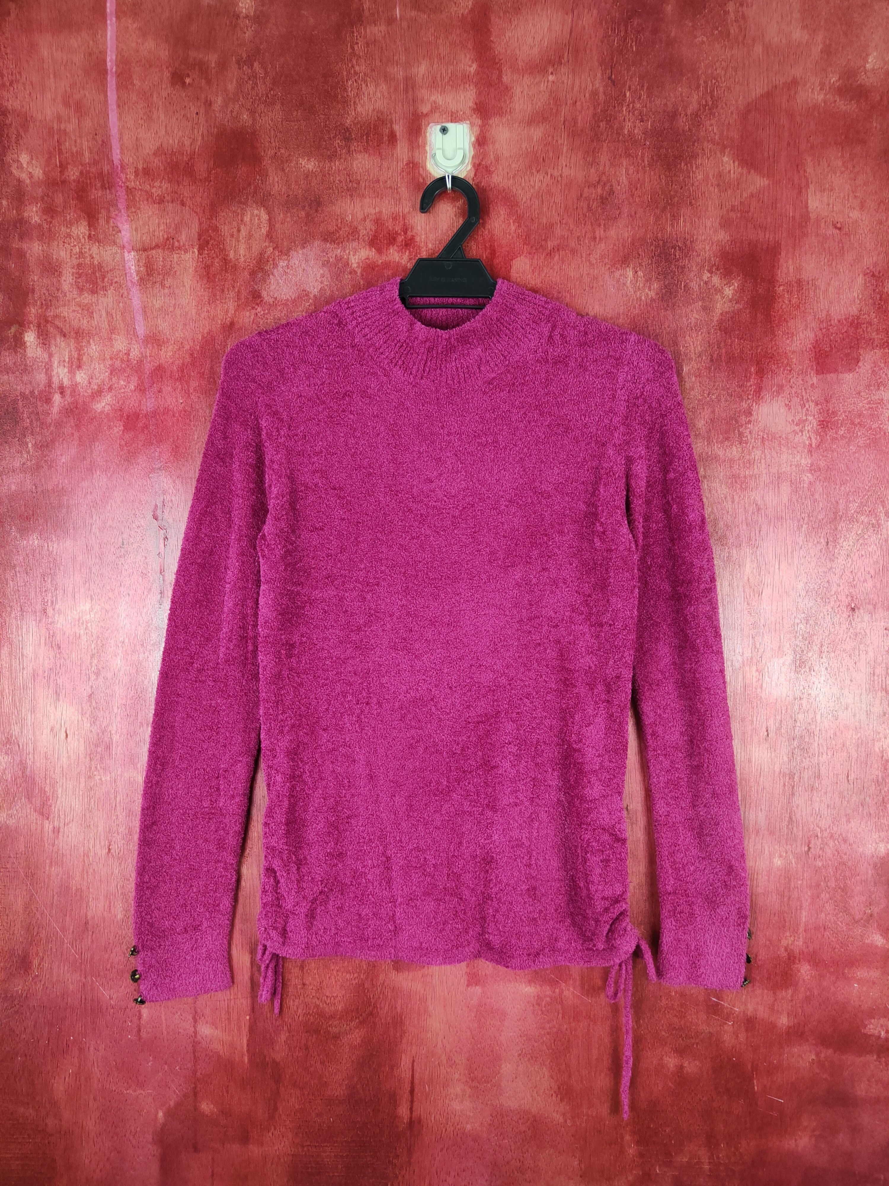 Homespun Knitwear × Japanese Brand Lyon Magenta Fur Mohair shaggy Sweatshirts #S809 Size S / US 4 / IT 40 - 1 Thumbnail