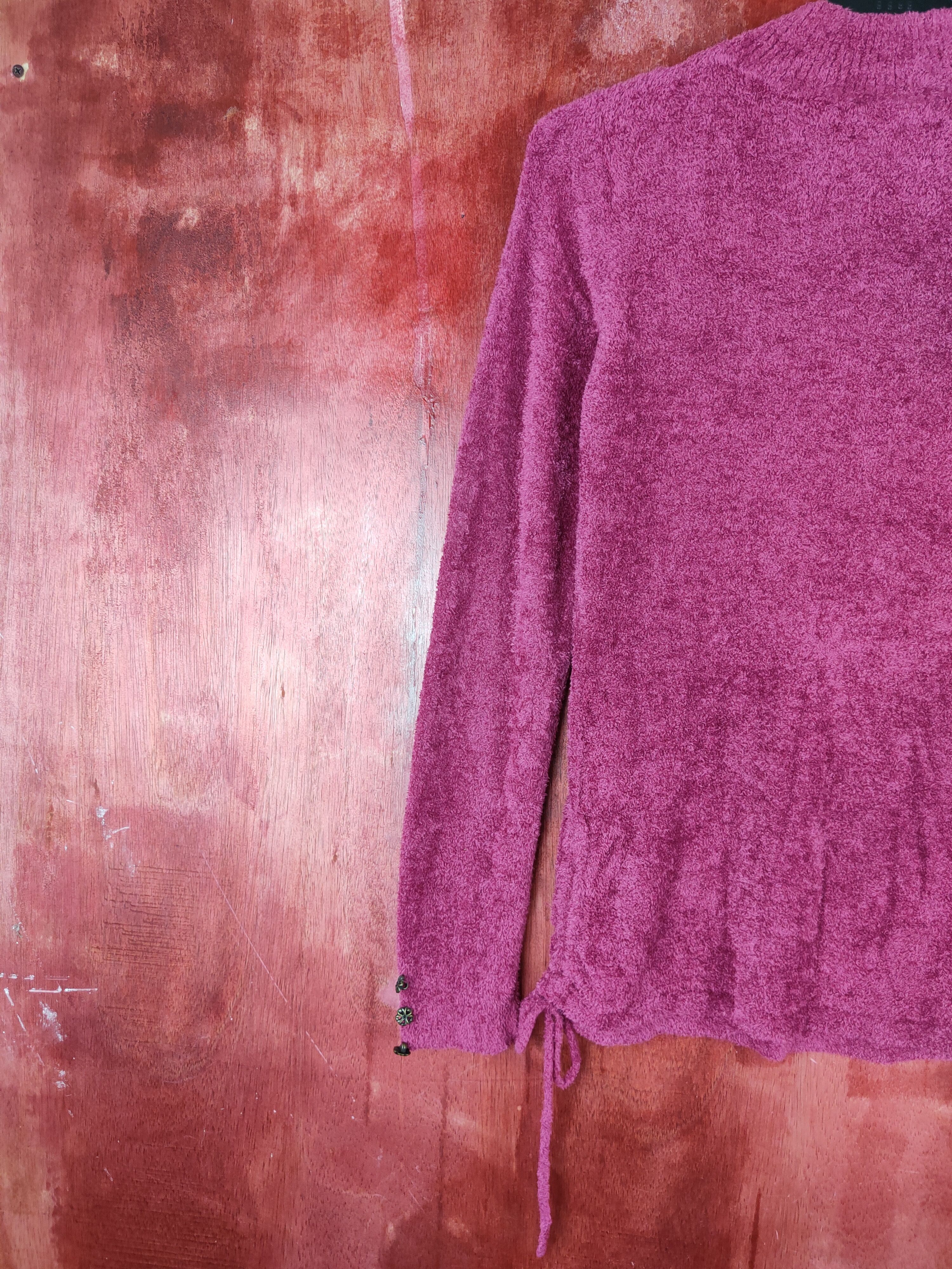 Homespun Knitwear × Japanese Brand Lyon Magenta Fur Mohair shaggy Sweatshirts #S809 Size S / US 4 / IT 40 - 8 Thumbnail