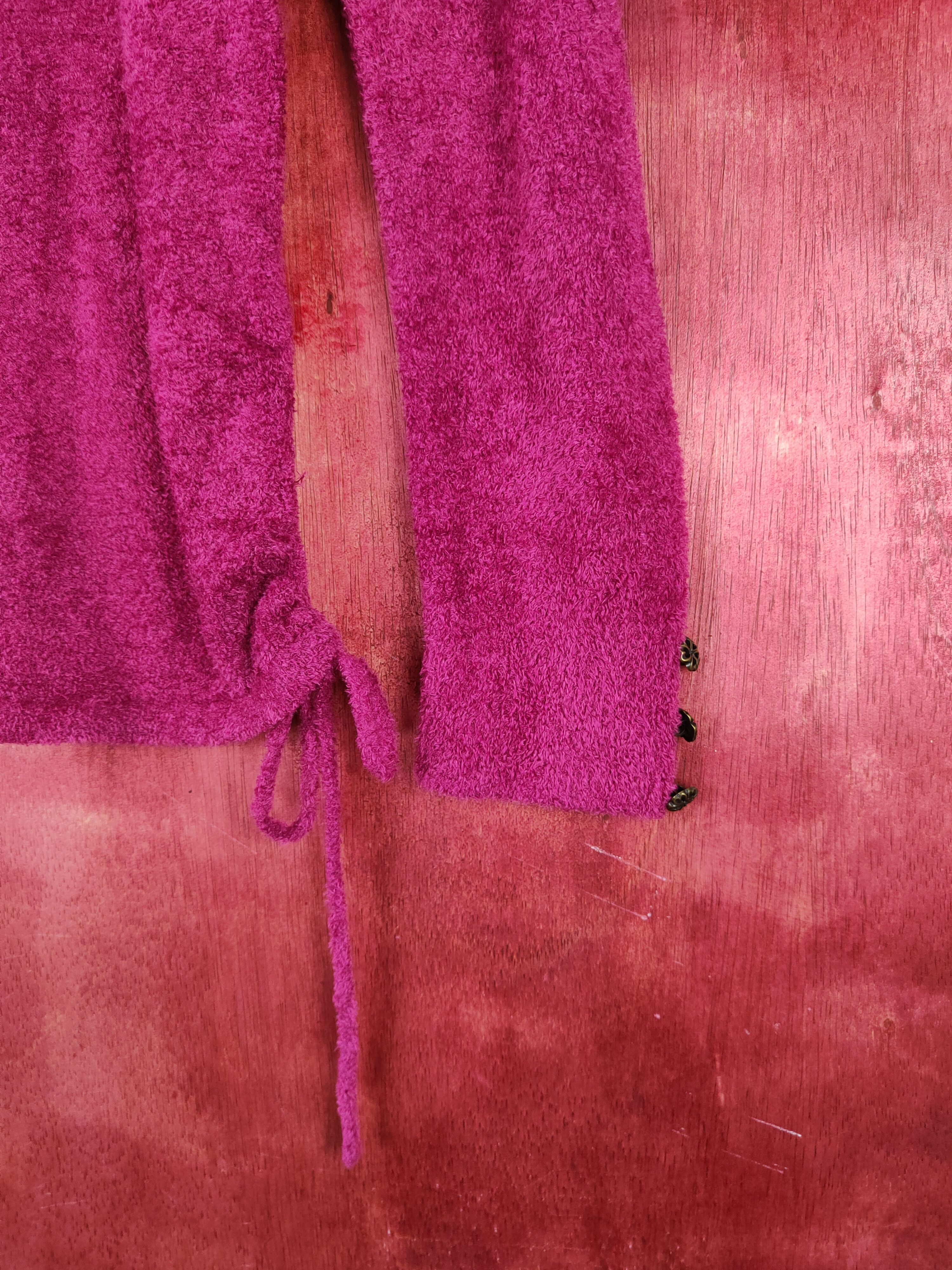 Homespun Knitwear × Japanese Brand Lyon Magenta Fur Mohair shaggy Sweatshirts #S809 Size S / US 4 / IT 40 - 6 Thumbnail