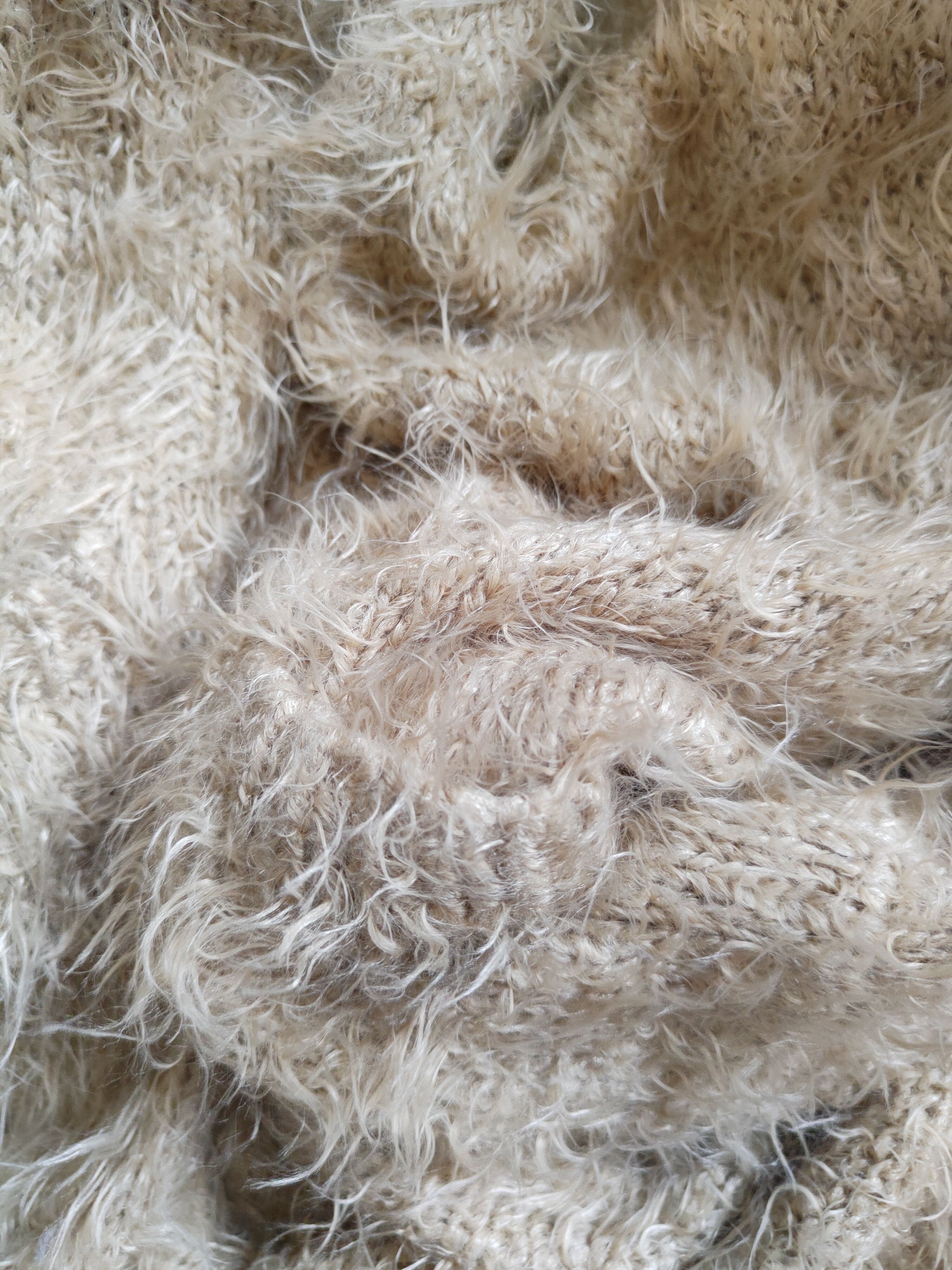 Homespun Knitwear PLST Brown Shag Shaggy Fur Mohair Knitwear Cardigan #S807 Size M / US 6-8 / IT 42-44 - 10 Thumbnail