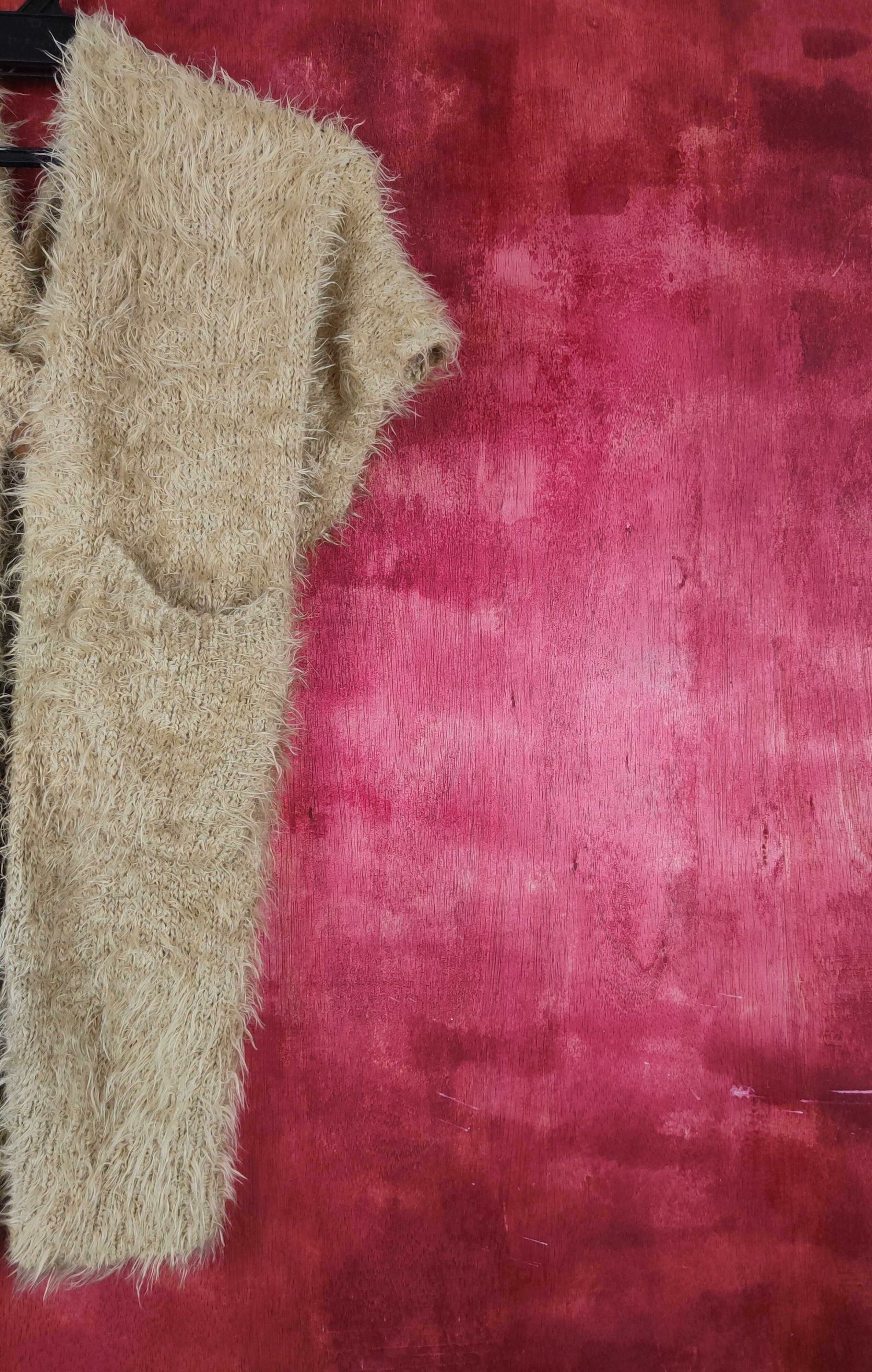 Homespun Knitwear PLST Brown Shag Shaggy Fur Mohair Knitwear Cardigan #S807 Size M / US 6-8 / IT 42-44 - 5 Thumbnail