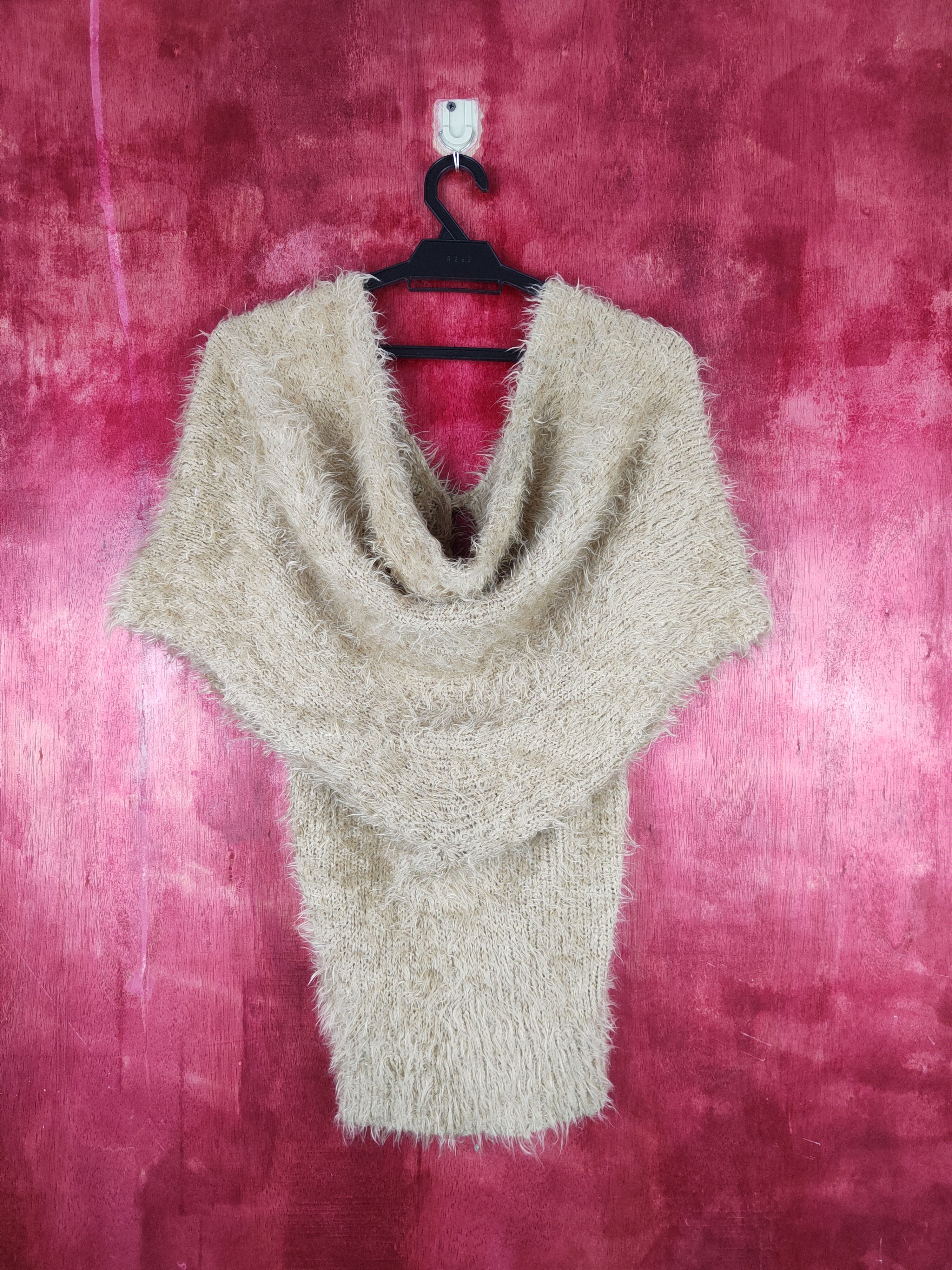 Homespun Knitwear PLST Brown Shag Shaggy Fur Mohair Knitwear Cardigan #S807 Size M / US 6-8 / IT 42-44 - 7 Thumbnail