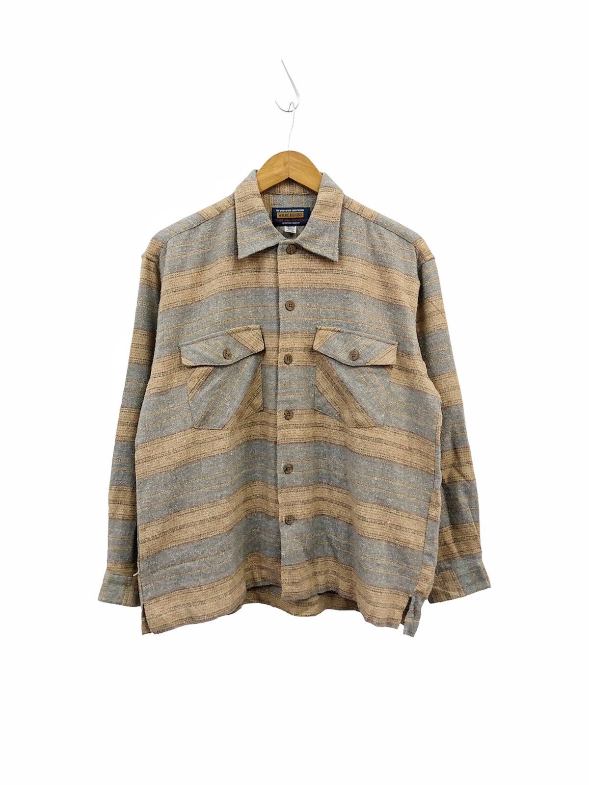 Warehouse & Co. 90's Warehouse Japan mixed blend double pocket shirt Size US L / EU 52-54 / 3 - 7 Thumbnail
