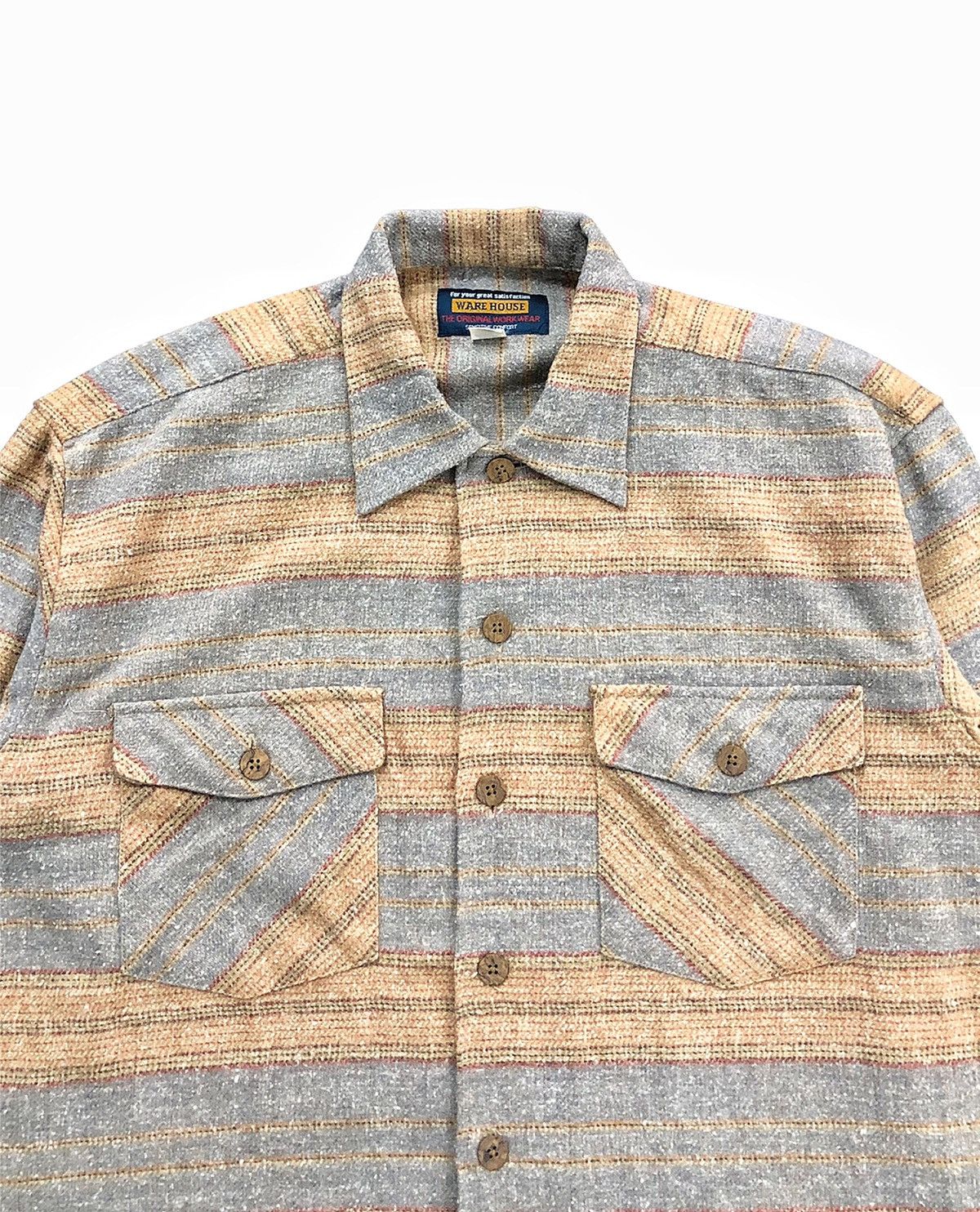Warehouse & Co. 90's Warehouse Japan mixed blend double pocket shirt Size US L / EU 52-54 / 3 - 5 Thumbnail