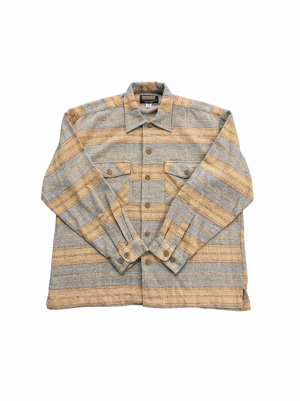 Warehouse & Co. 90's Warehouse Japan mixed blend double pocket shirt Size US L / EU 52-54 / 3 - 2 Thumbnail