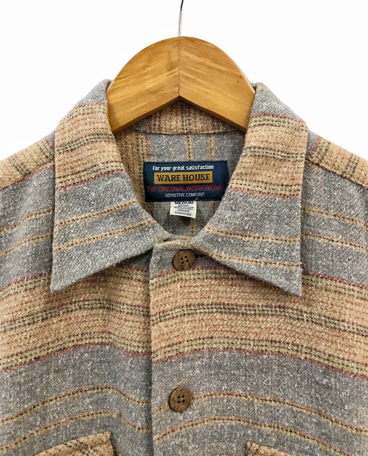 Warehouse & Co. 90's Warehouse Japan mixed blend double pocket shirt Size US L / EU 52-54 / 3 - 10 Thumbnail