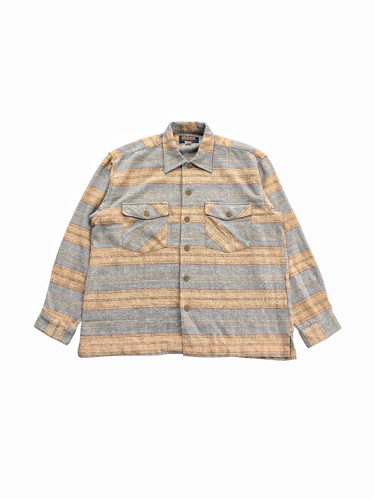 Warehouse & Co. 90's Warehouse Japan mixed blend double pocket shirt Size US L / EU 52-54 / 3 - 1 Thumbnail