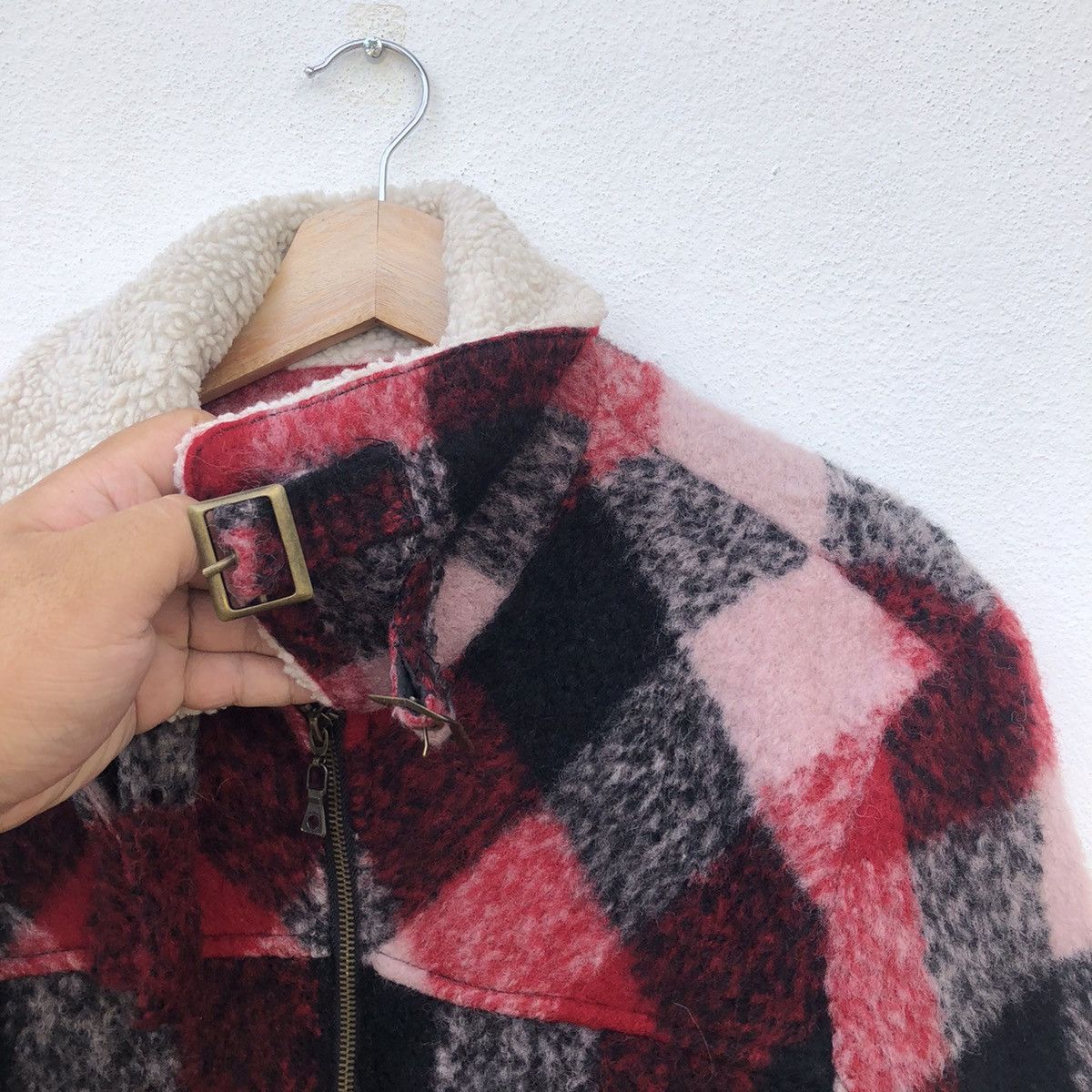 Japanese Brand MOHAIR JACKET TARTAN DESIGN BY SEMANTIC DESIGN RARE COLOUR Size US M / EU 48-50 / 2 - 7 Thumbnail