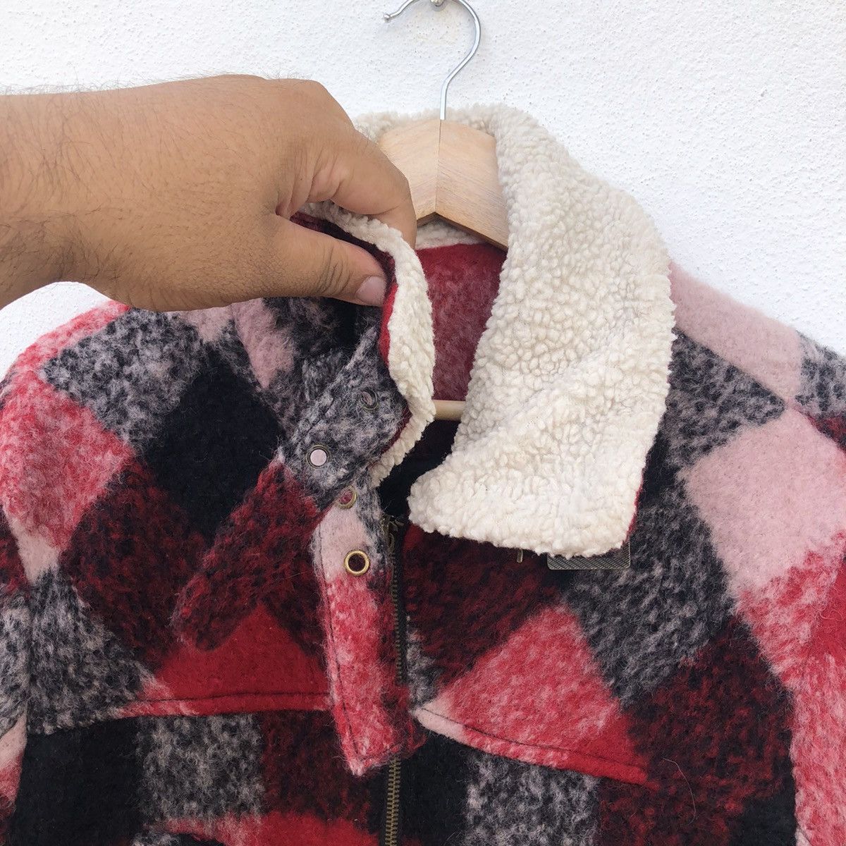 Japanese Brand MOHAIR JACKET TARTAN DESIGN BY SEMANTIC DESIGN RARE COLOUR Size US M / EU 48-50 / 2 - 8 Thumbnail