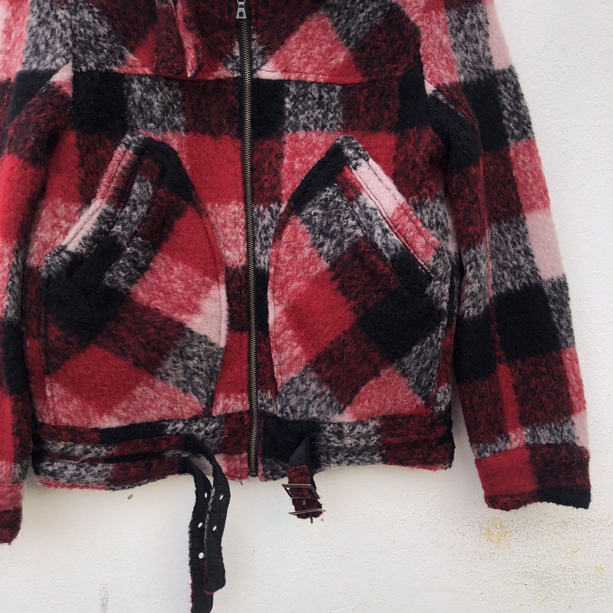 Japanese Brand MOHAIR JACKET TARTAN DESIGN BY SEMANTIC DESIGN RARE COLOUR Size US M / EU 48-50 / 2 - 4 Thumbnail