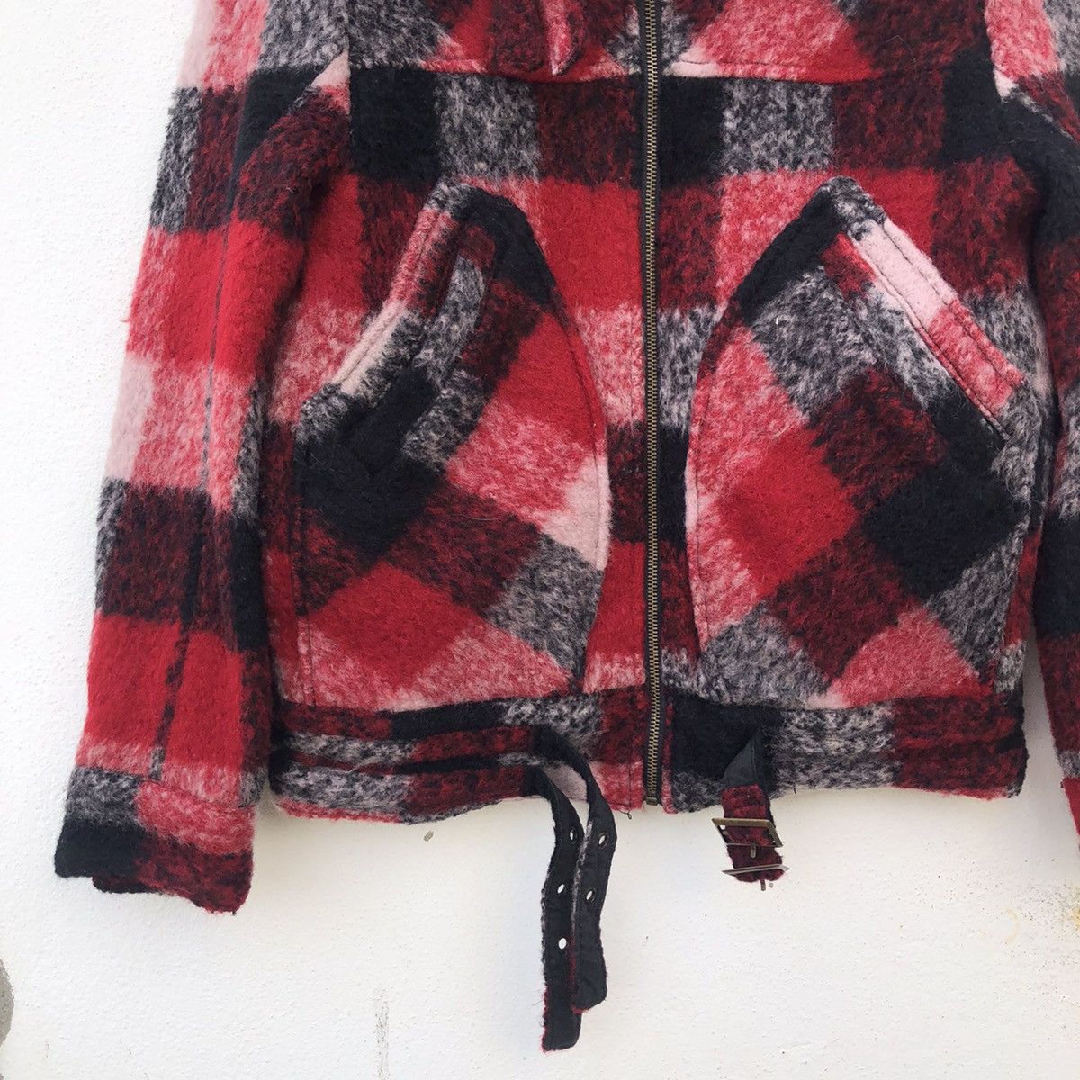 Japanese Brand MOHAIR JACKET TARTAN DESIGN BY SEMANTIC DESIGN RARE COLOUR Size US M / EU 48-50 / 2 - 6 Thumbnail