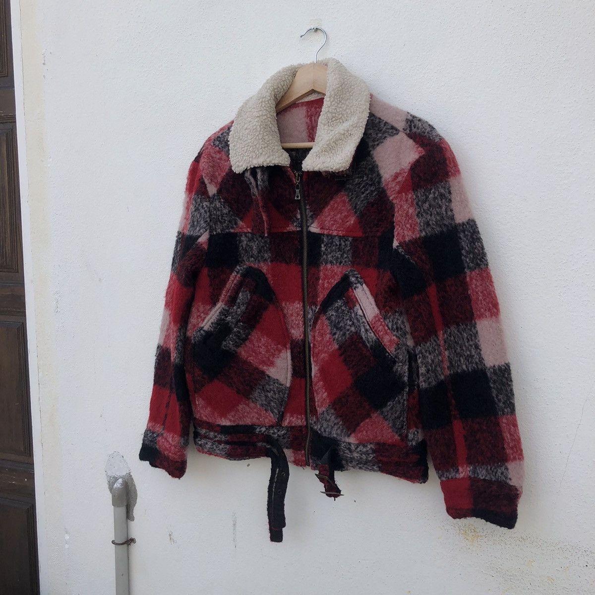 Japanese Brand MOHAIR JACKET TARTAN DESIGN BY SEMANTIC DESIGN RARE COLOUR Size US M / EU 48-50 / 2 - 3 Thumbnail