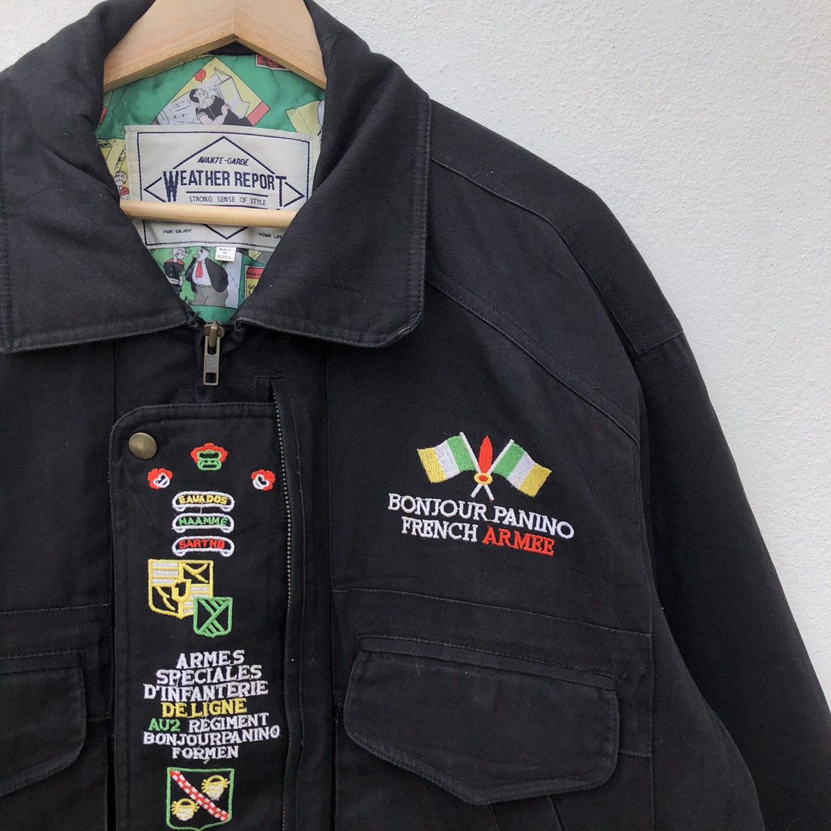 Japanese Brand RARE LINING BOMBER JACKET AVANT GARDE WEATHER REPORT Size US M / EU 48-50 / 2 - 5 Thumbnail