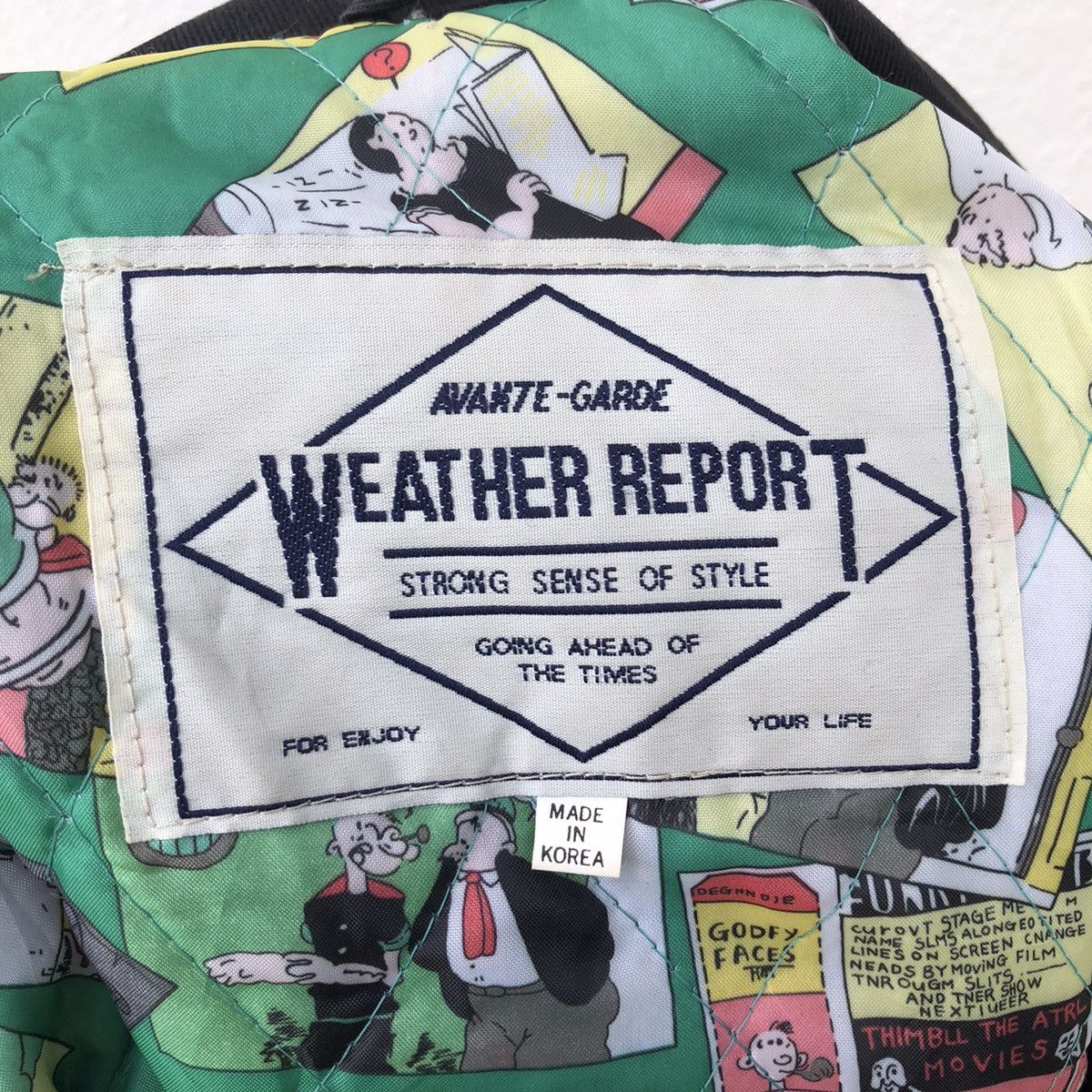 Japanese Brand RARE LINING BOMBER JACKET AVANT GARDE WEATHER REPORT Size US M / EU 48-50 / 2 - 11 Thumbnail