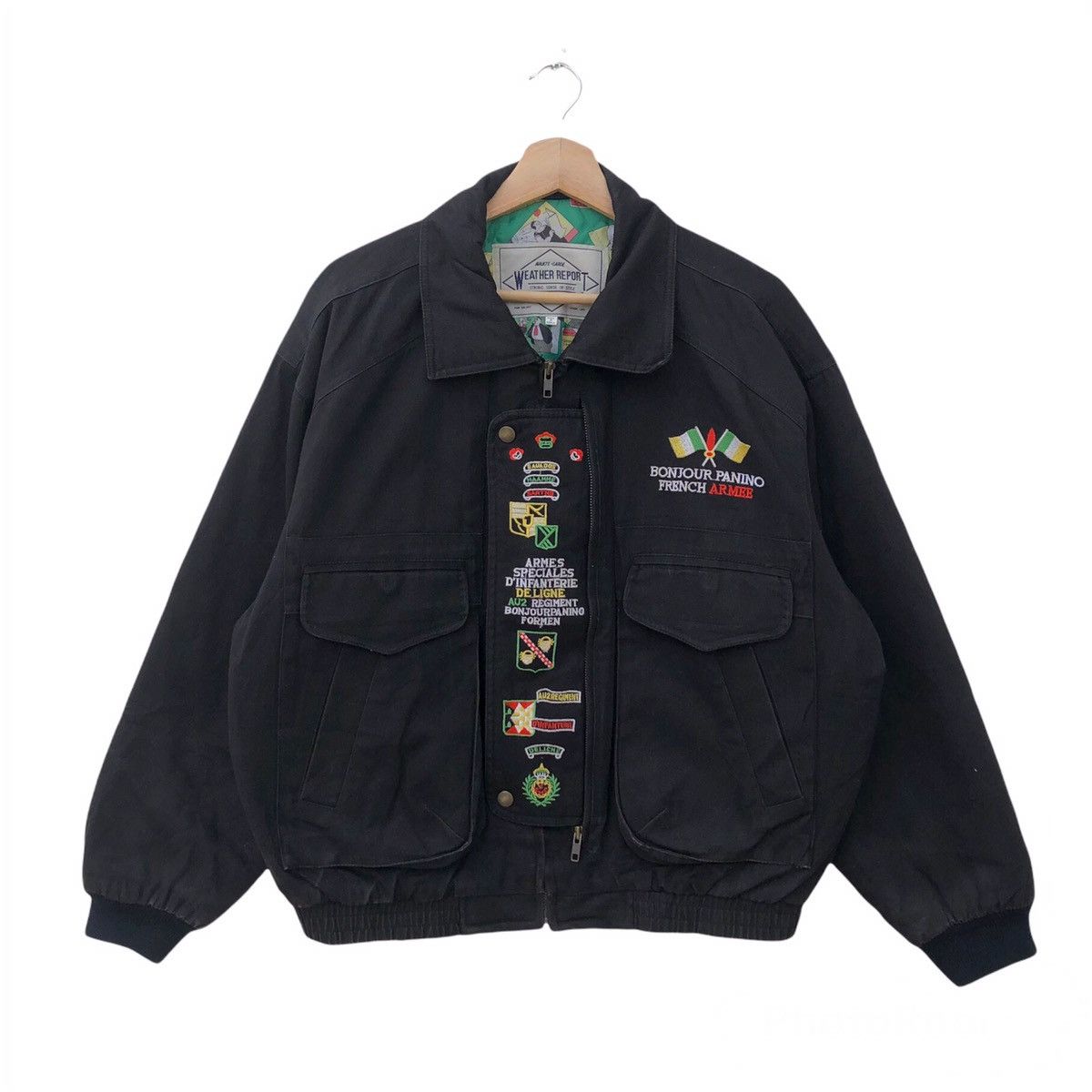 Japanese Brand RARE LINING BOMBER JACKET AVANT GARDE WEATHER REPORT Size US M / EU 48-50 / 2 - 1 Thumbnail
