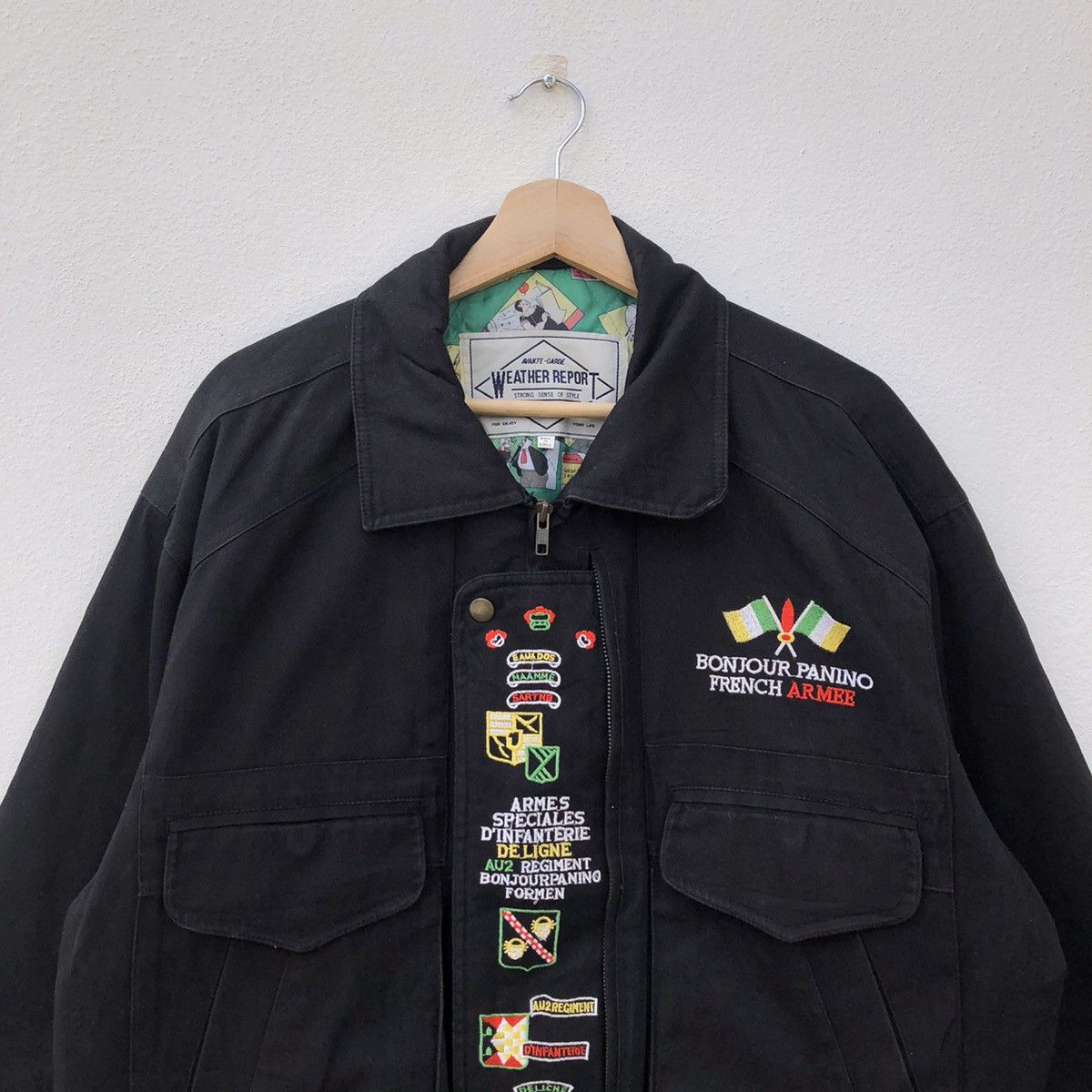 Japanese Brand RARE LINING BOMBER JACKET AVANT GARDE WEATHER REPORT Size US M / EU 48-50 / 2 - 4 Thumbnail
