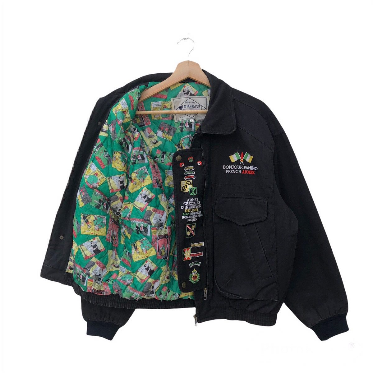 Japanese Brand RARE LINING BOMBER JACKET AVANT GARDE WEATHER REPORT Size US M / EU 48-50 / 2 - 2 Thumbnail