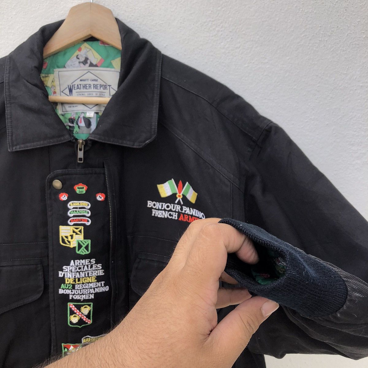 Japanese Brand RARE LINING BOMBER JACKET AVANT GARDE WEATHER REPORT Size US M / EU 48-50 / 2 - 7 Thumbnail