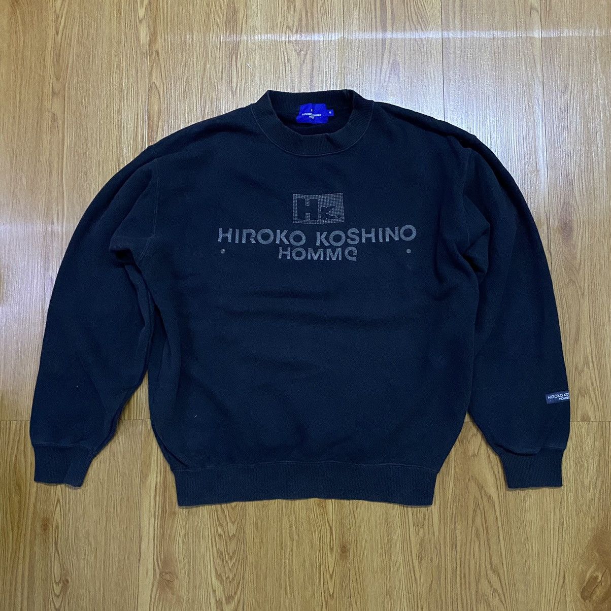 Hiroko Koshino Homme × Japanese Brand Hiroko Koshino Homme Embroidery Logo Sweatshirt Size US M / EU 48-50 / 2 - 1 Thumbnail
