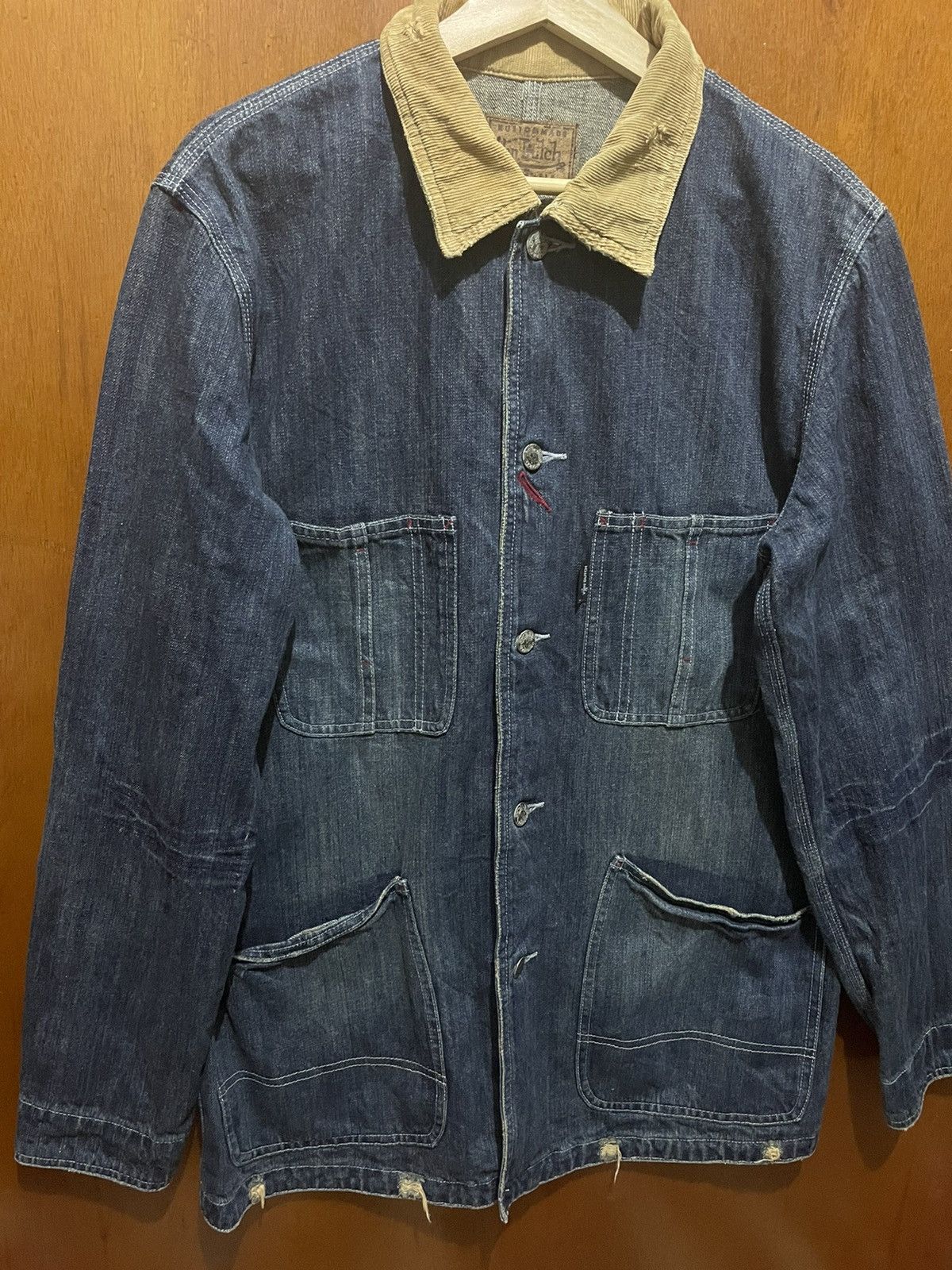 Von Dutch Vintage Von Dutch Workers Distressed Denim Jackets Size US M / EU 48-50 / 2 - 2 Thumbnail