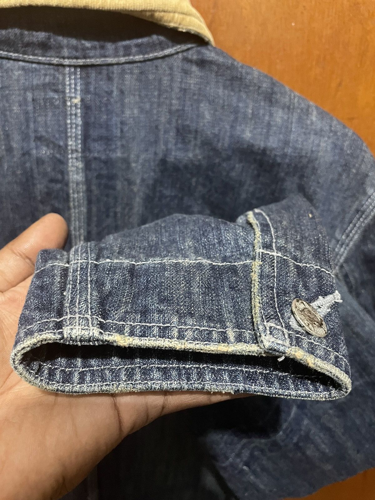Von Dutch Vintage Von Dutch Workers Distressed Denim Jackets Size US M / EU 48-50 / 2 - 10 Thumbnail
