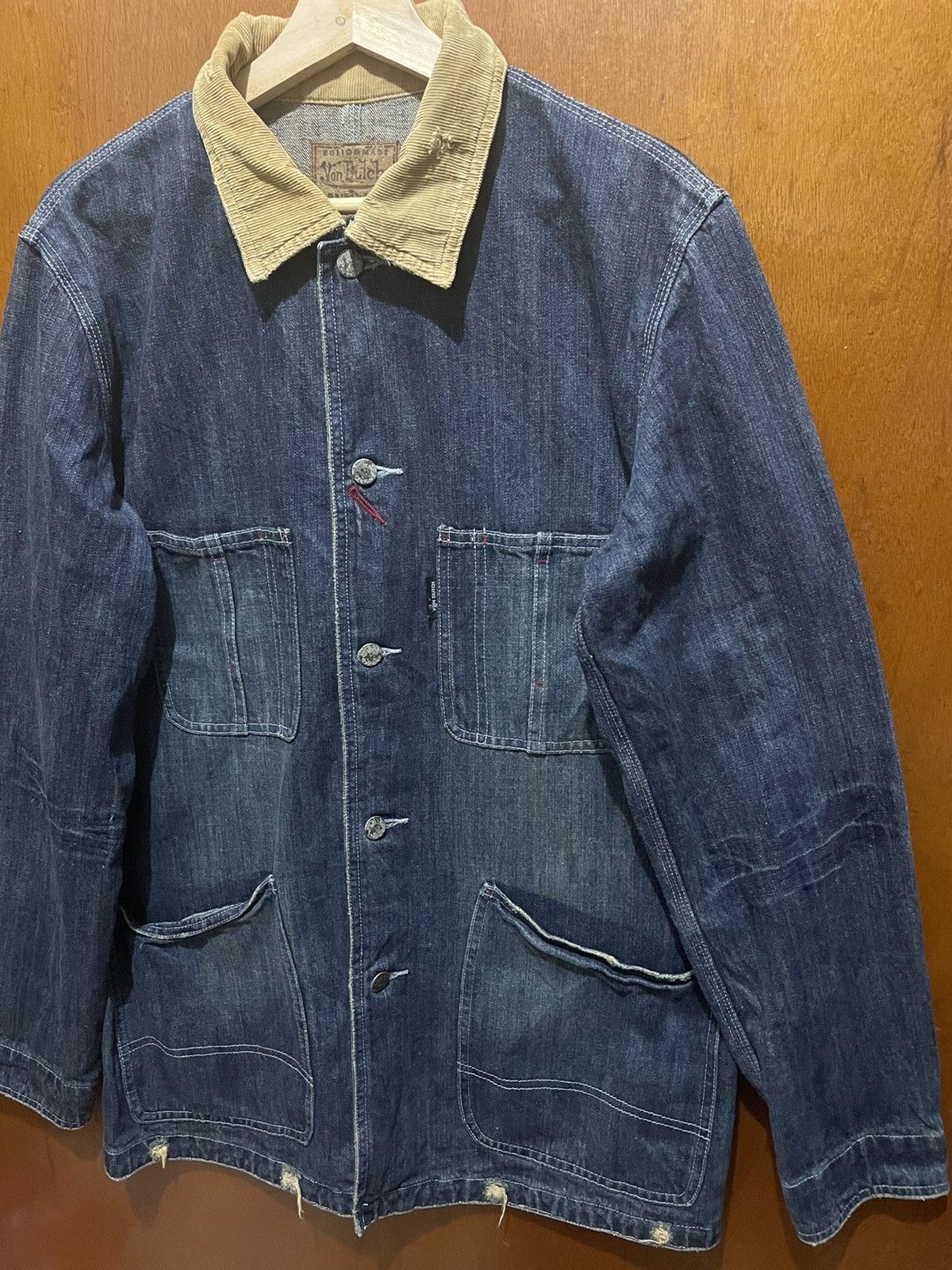 Von Dutch Vintage Von Dutch Workers Distressed Denim Jackets Size US M / EU 48-50 / 2 - 3 Thumbnail