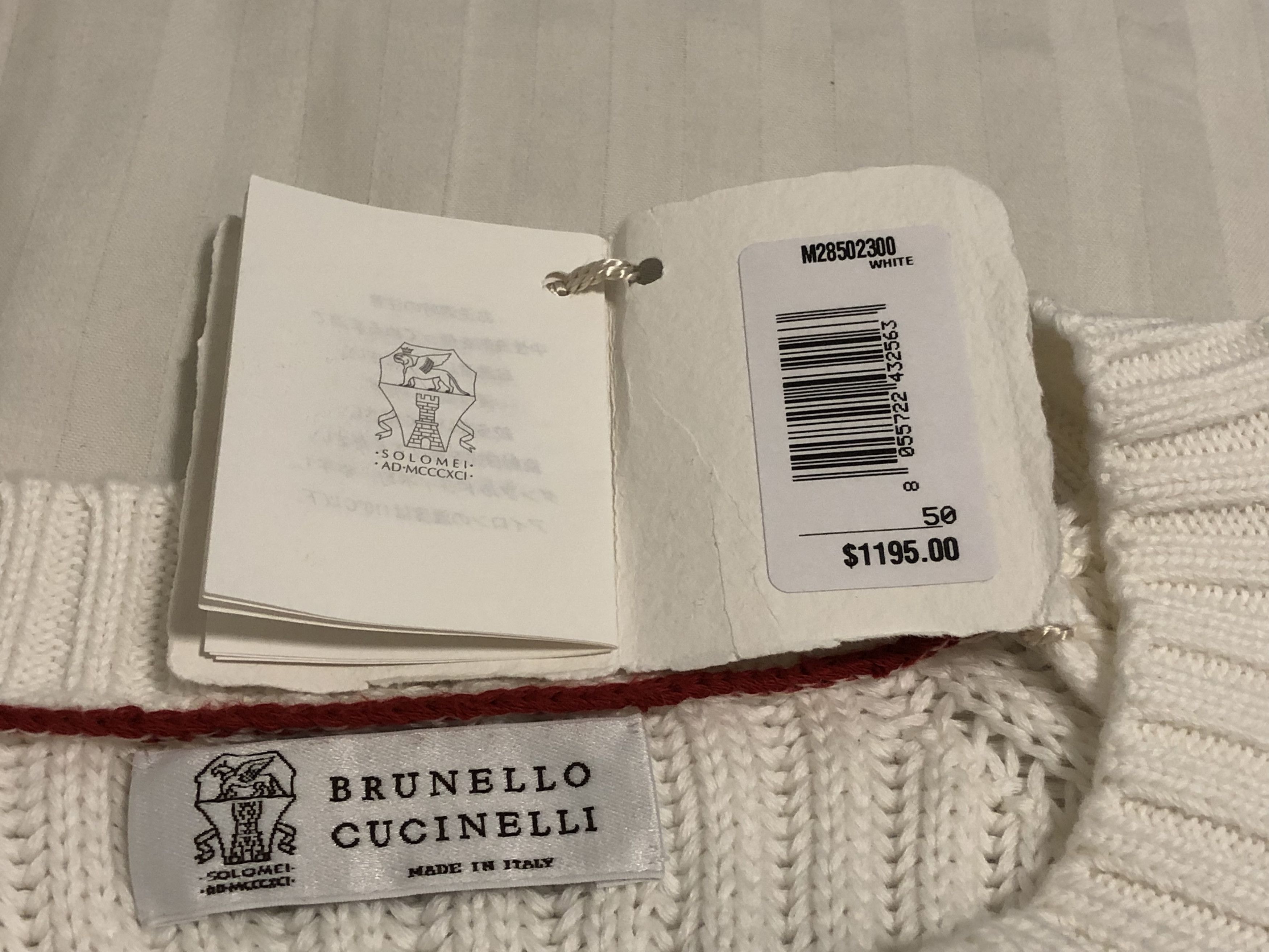 Brunello Cucinelli Men's Striped Open-Weave Crewneck Sweater Size US M / EU 48-50 / 2 - 11 Thumbnail