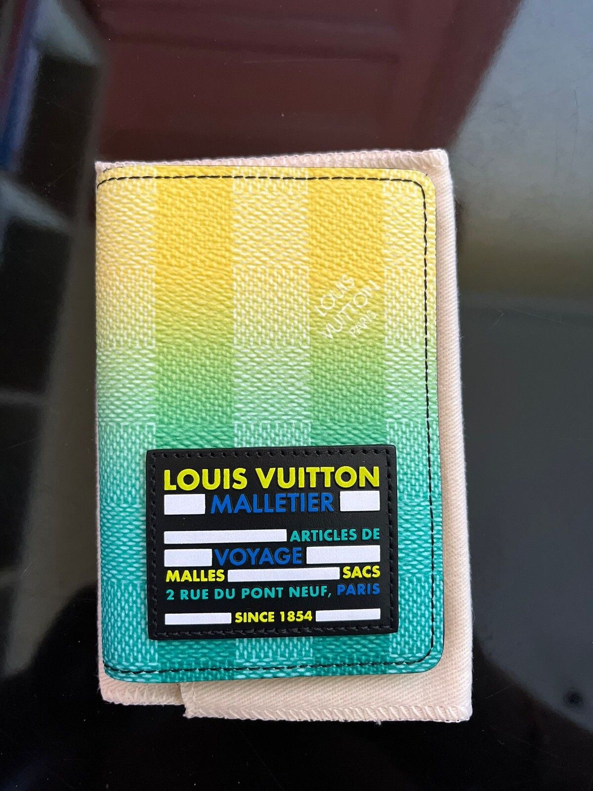 Louis Vuitton Pocket Organizer Damier Stripes Gradient Green