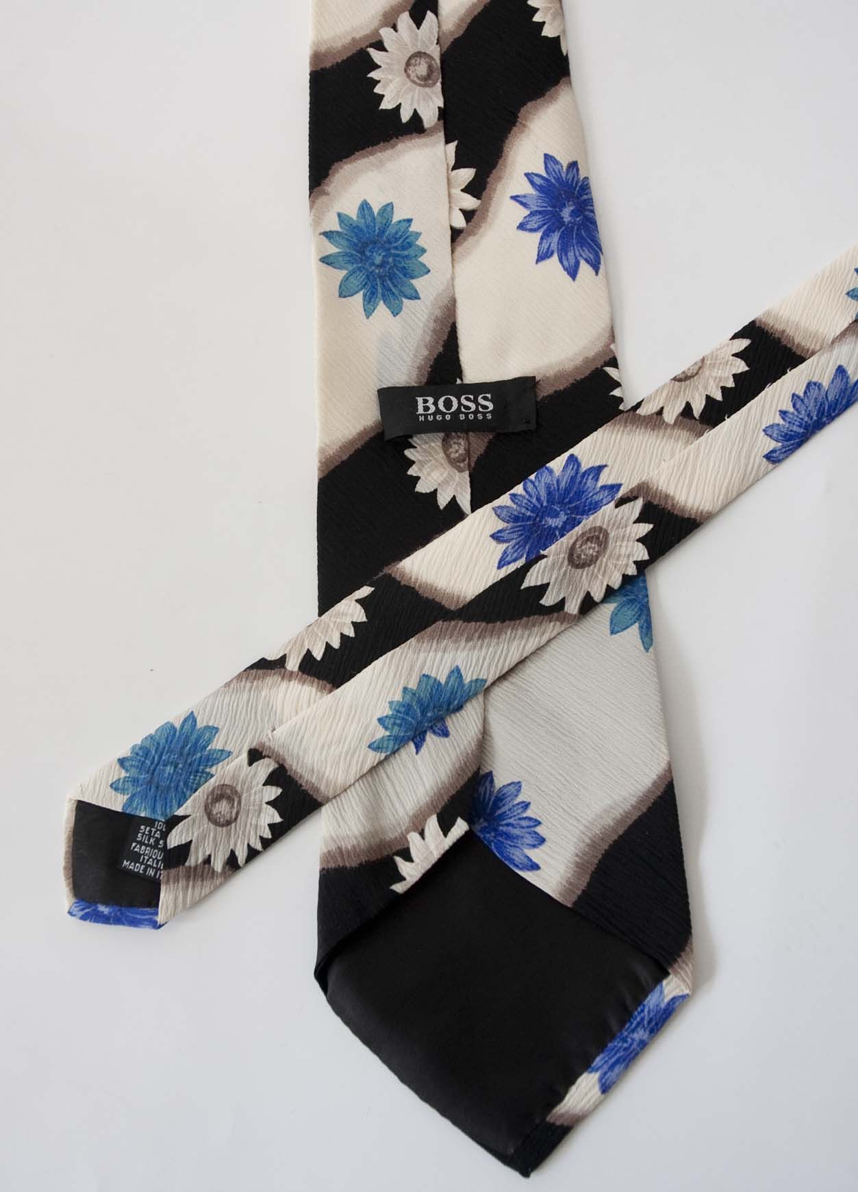 Hugo Boss Hugo Boss Tie Floral 100% Silk Made in Italy Size ONE SIZE - 4 Thumbnail