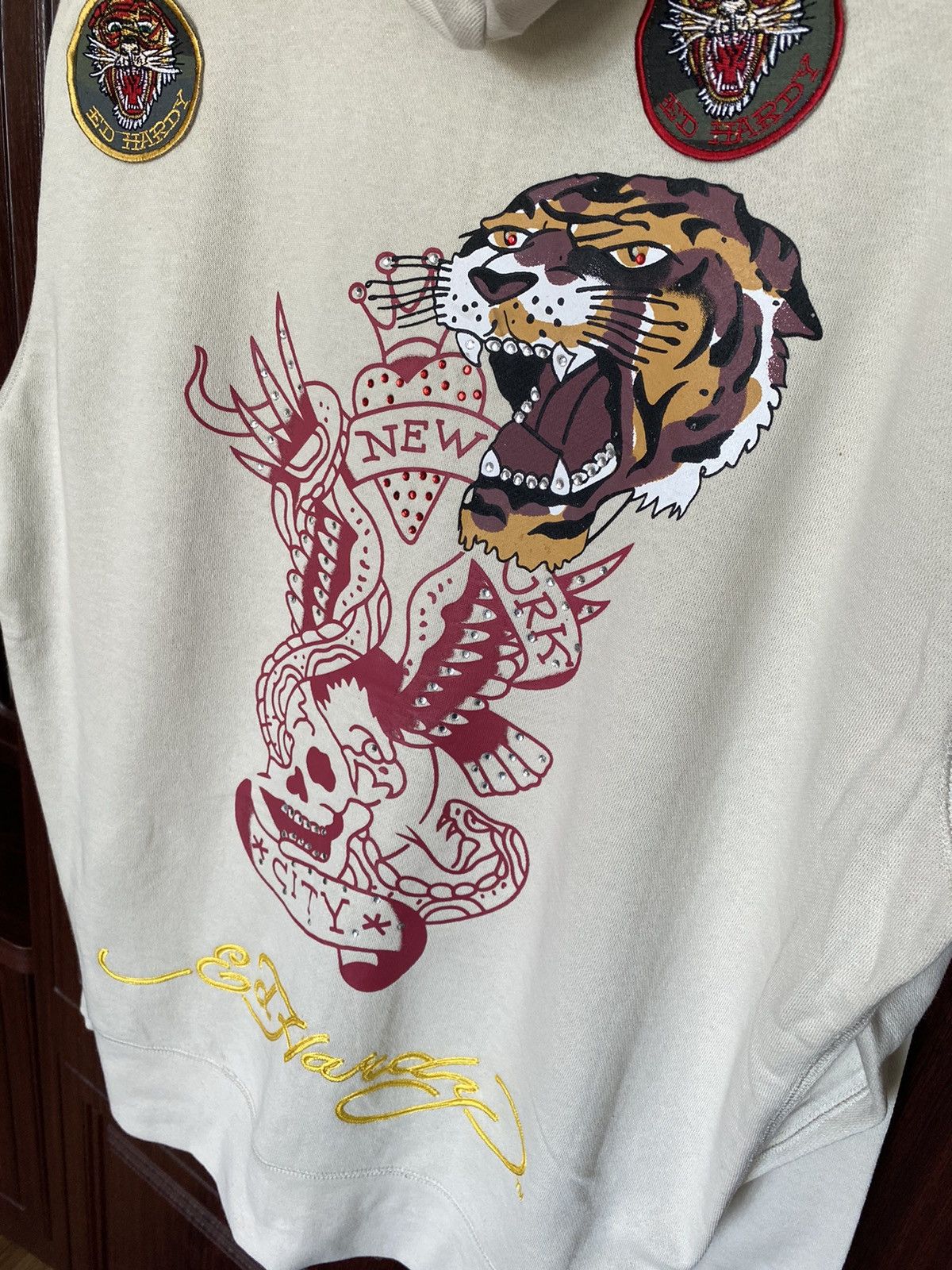 Ed Hardy Ed Hardy by Christian Audigier Tiger Y2K Hoodie Stussy Dutch Size US XL / EU 56 / 4 - 3 Thumbnail