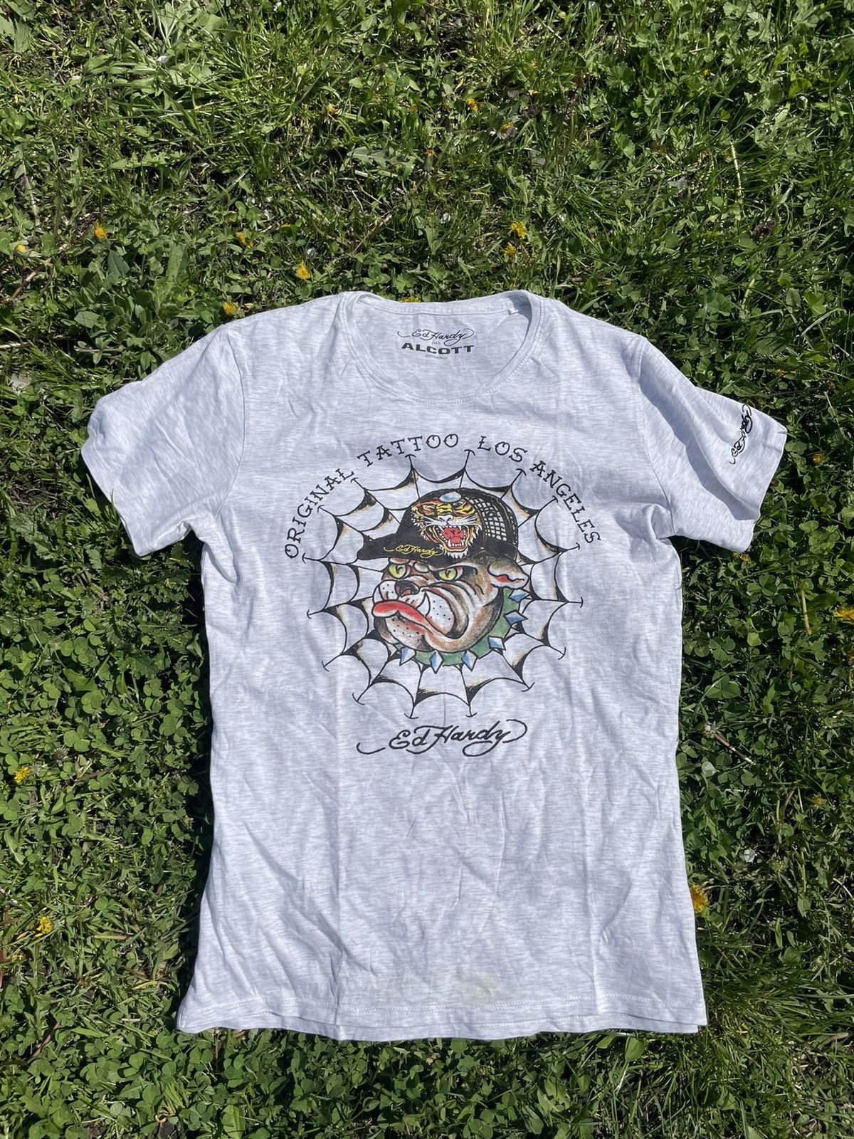 Ed Hardy Ed Hardy dog cap for Alcott vintage t-shirt big logo Size US S / EU 44-46 / 1 - 2 Thumbnail