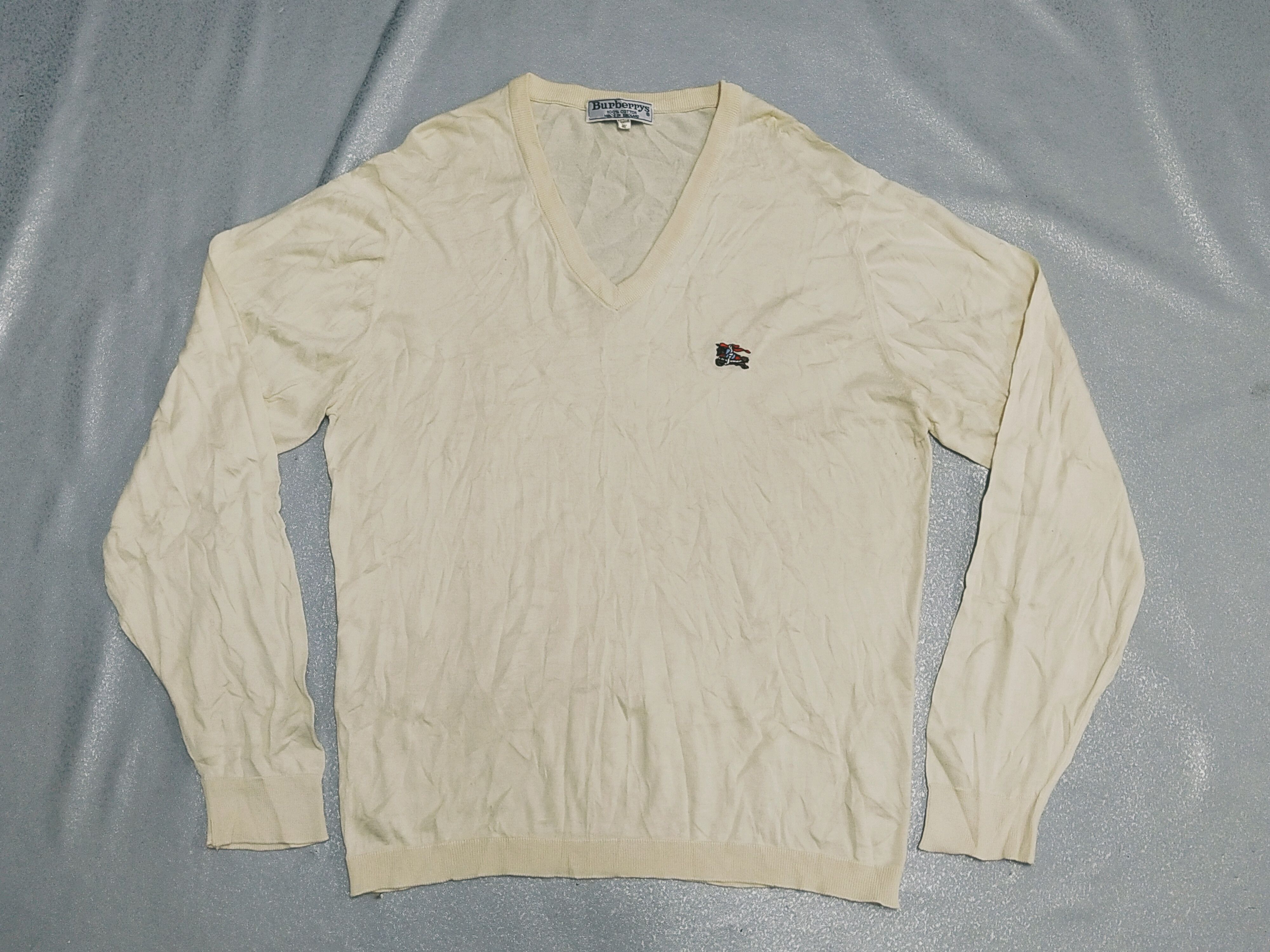 Burberry × Vintage Vintage Burberrys Stretch Long Sleeve Made In England Size US S / EU 44-46 / 1 - 1 Thumbnail