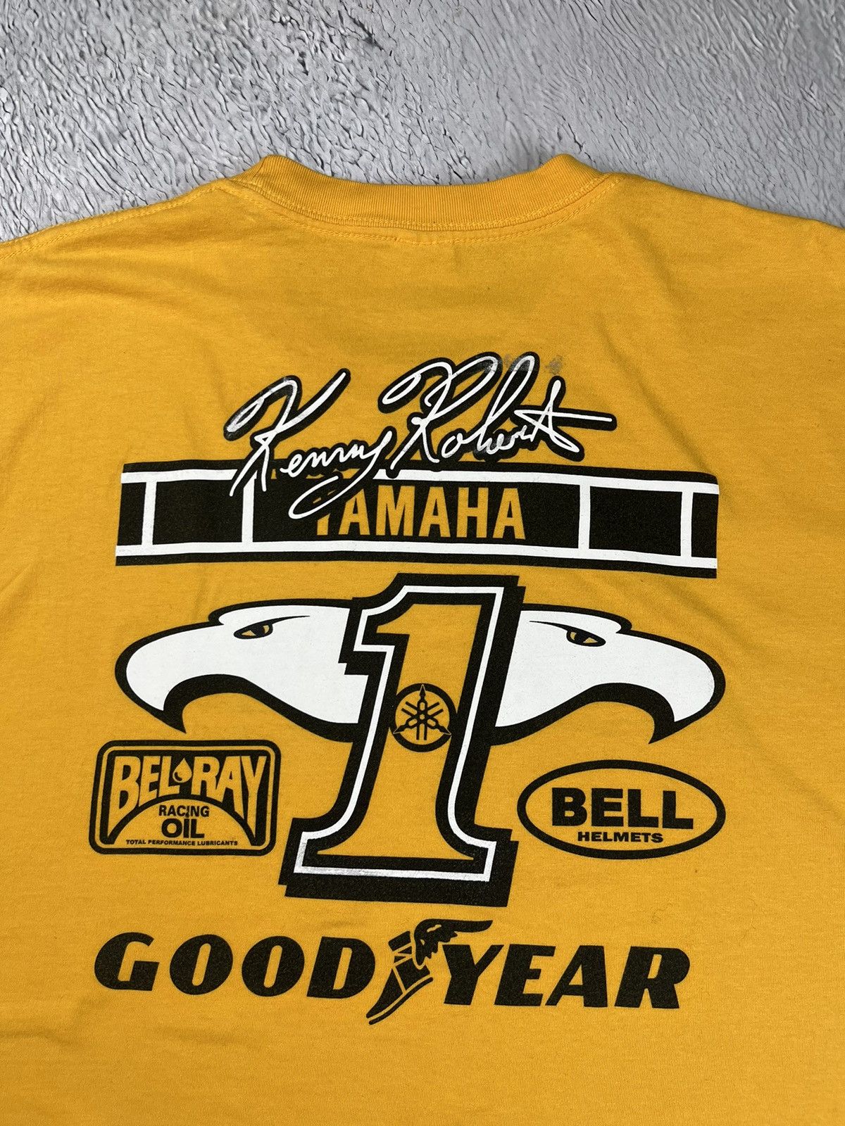 NASCAR Vintage Yamaha Kenny Robert t-shirt good year belray racing Size US XL / EU 56 / 4 - 4 Thumbnail