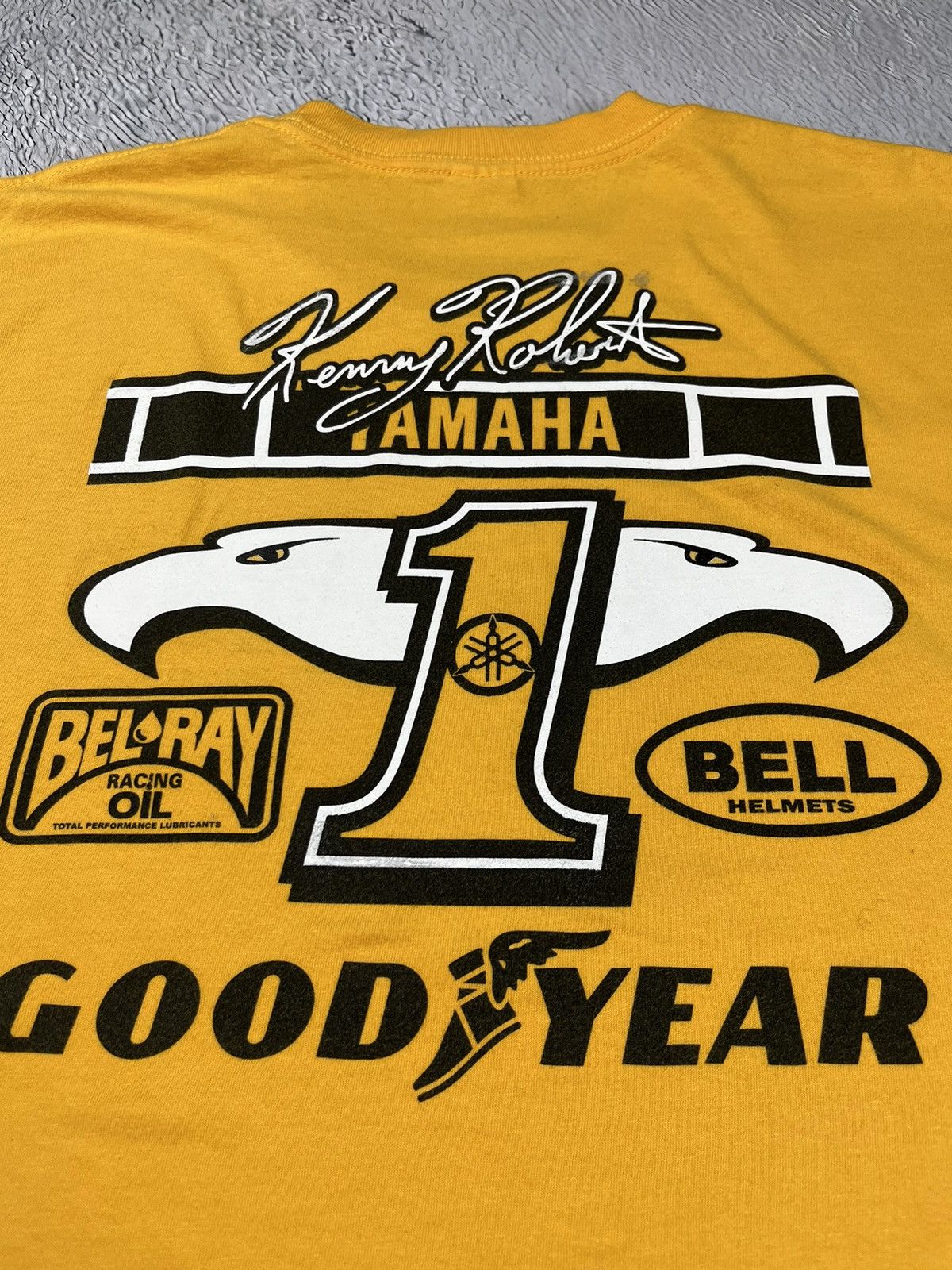 NASCAR Vintage Yamaha Kenny Robert t-shirt good year belray racing Size US XL / EU 56 / 4 - 5 Thumbnail