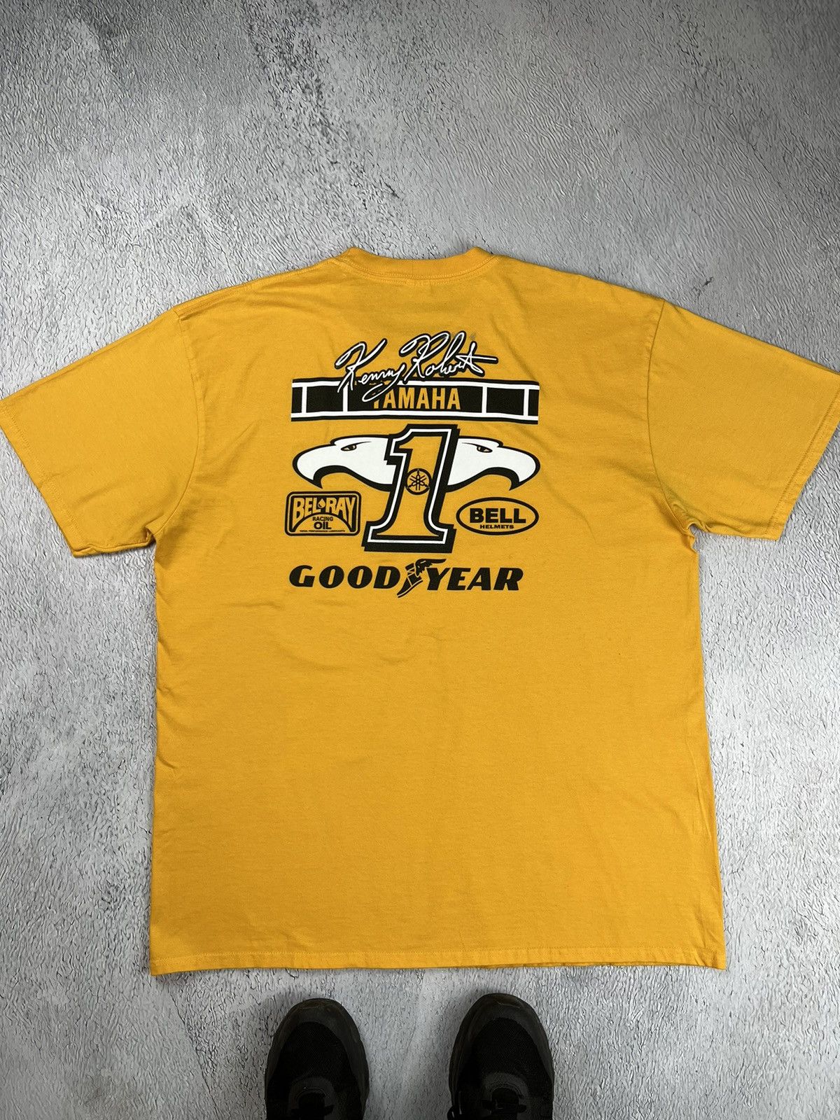 NASCAR Vintage Yamaha Kenny Robert t-shirt good year belray racing Size US XL / EU 56 / 4 - 1 Thumbnail
