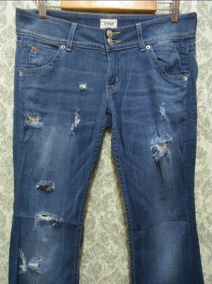 Hudson Denim Jeans Bootcut Pant Swagger Distressed Hudson USA Size US 34 / EU 50 - 4 Thumbnail