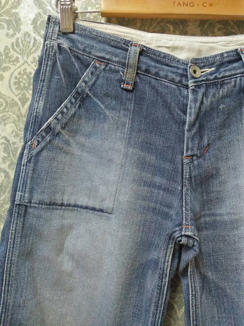 Johnbull Vintage Distressed John Bull Fatigue Buckle Back Jeans Size US 30 / EU 46 - 6 Thumbnail