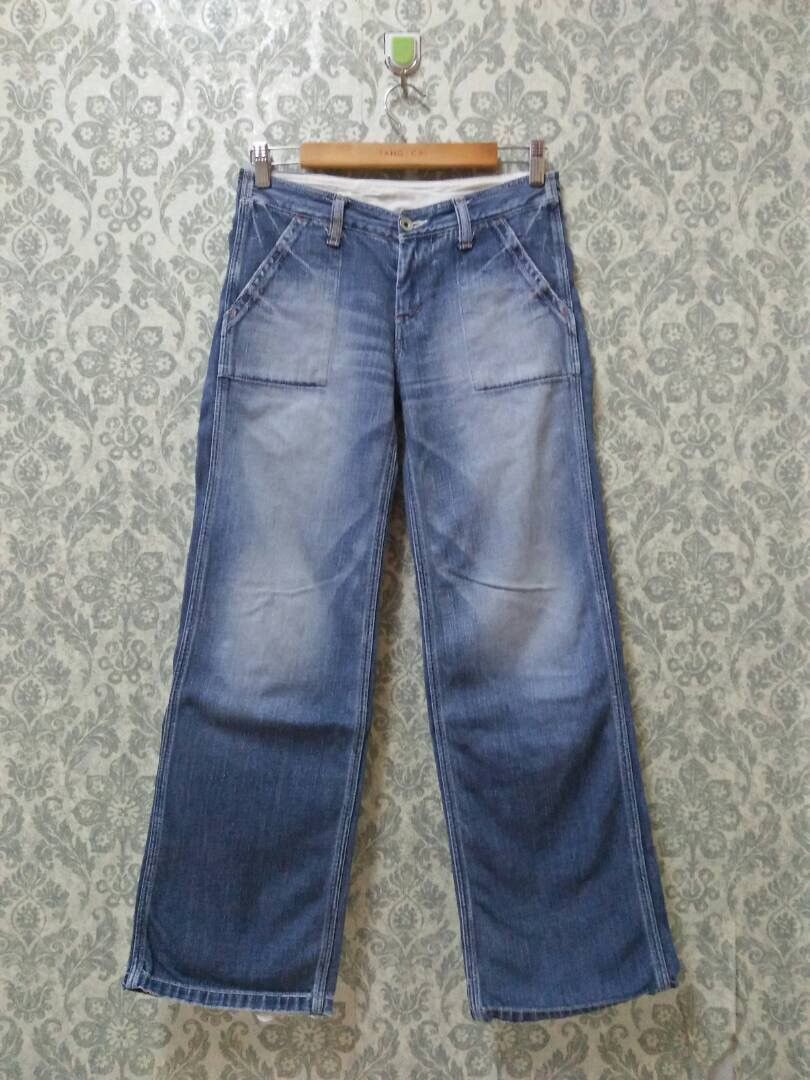Johnbull Vintage Distressed John Bull Fatigue Buckle Back Jeans Size US 30 / EU 46 - 3 Thumbnail