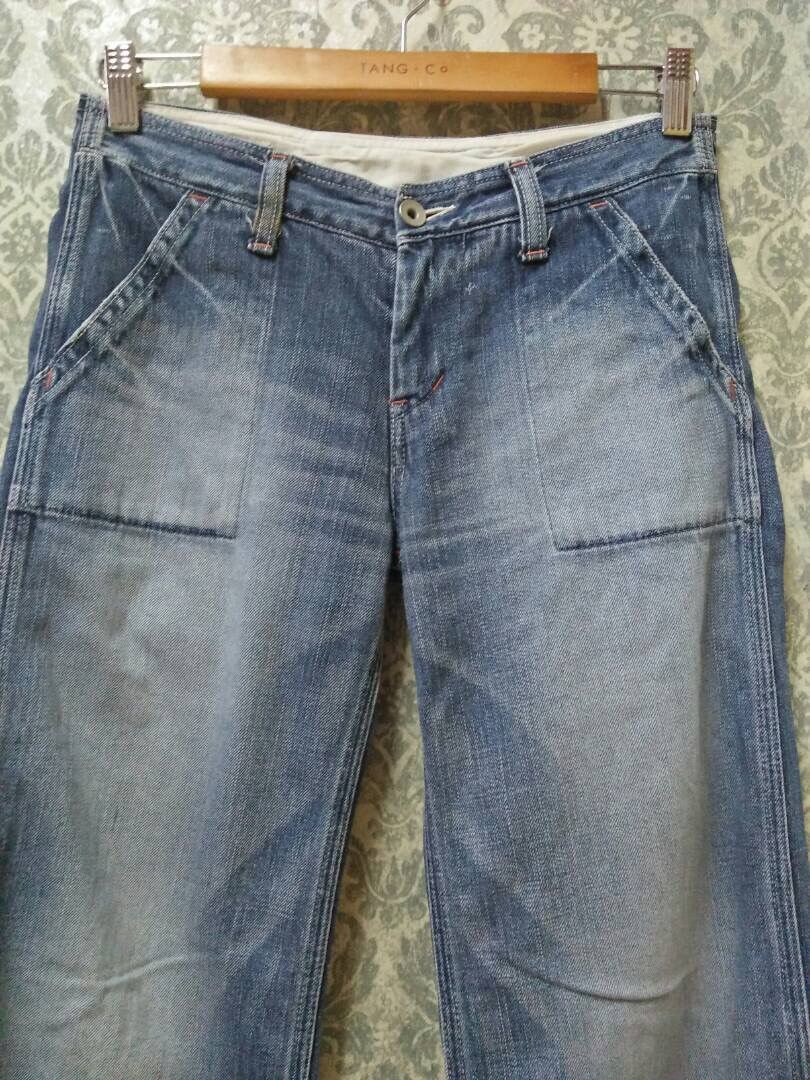 Johnbull Vintage Distressed John Bull Fatigue Buckle Back Jeans Size US 30 / EU 46 - 4 Thumbnail