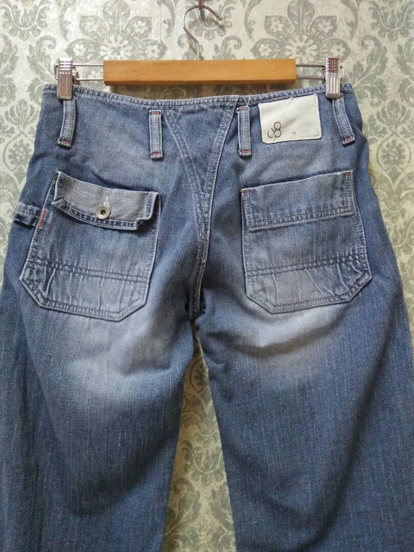 Johnbull Vintage Distressed John Bull Fatigue Buckle Back Jeans Size US 30 / EU 46 - 1 Thumbnail