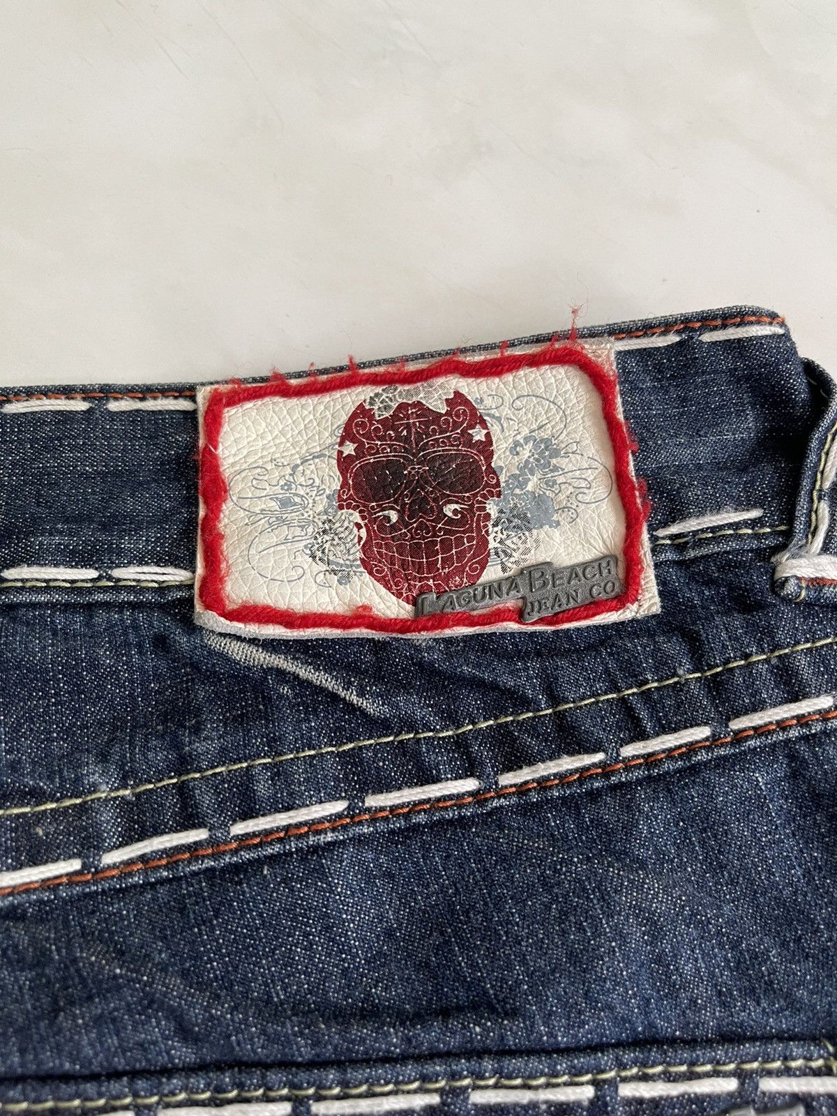 Vintage Vintage Laguna Beach Denim Skull Jeans Made In USA Size US 32 / EU 48 - 4 Thumbnail