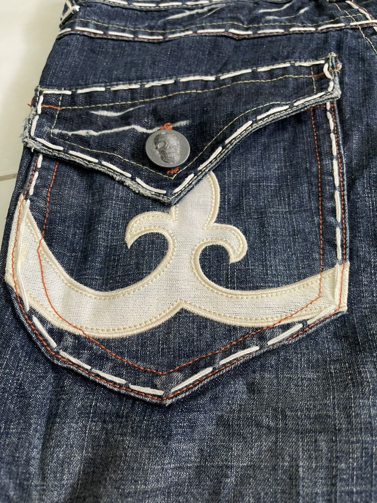 Vintage Vintage Laguna Beach Denim Skull Jeans Made In USA Size US 32 / EU 48 - 3 Thumbnail