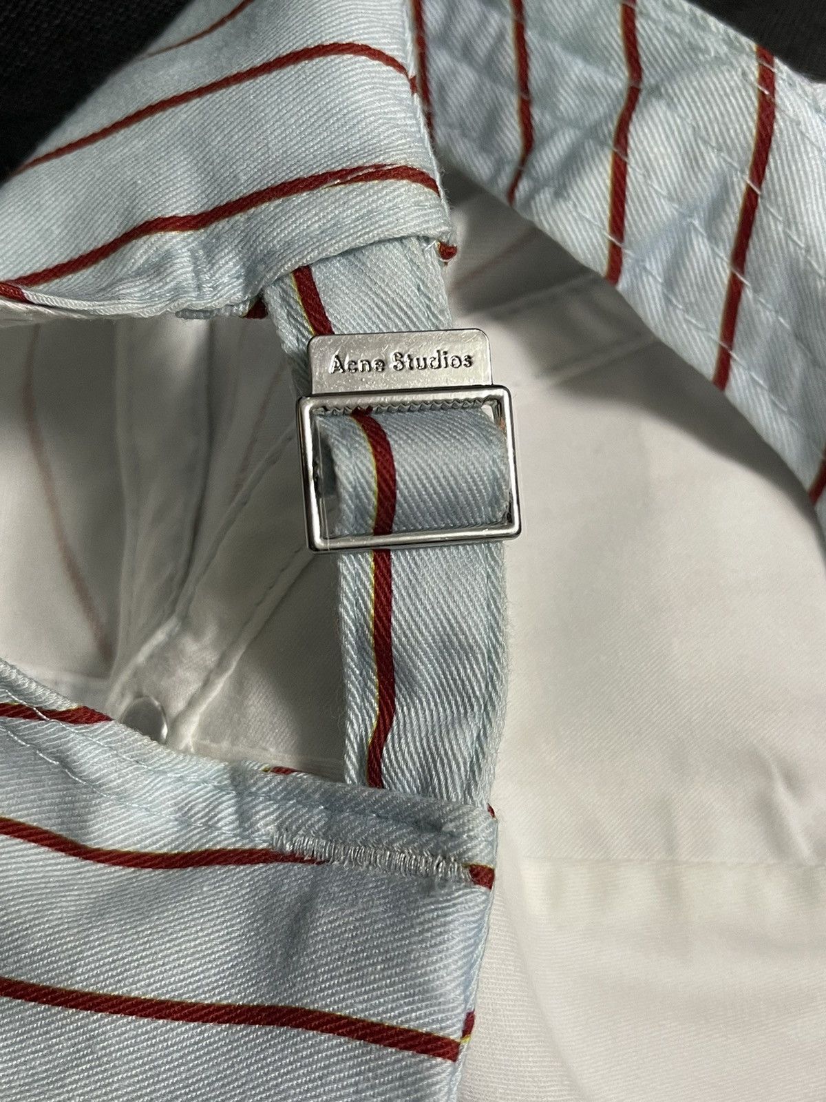 Acne Studios × Designer Acne Studios Cap Blue Stripe Size ONE SIZE - 5 Thumbnail
